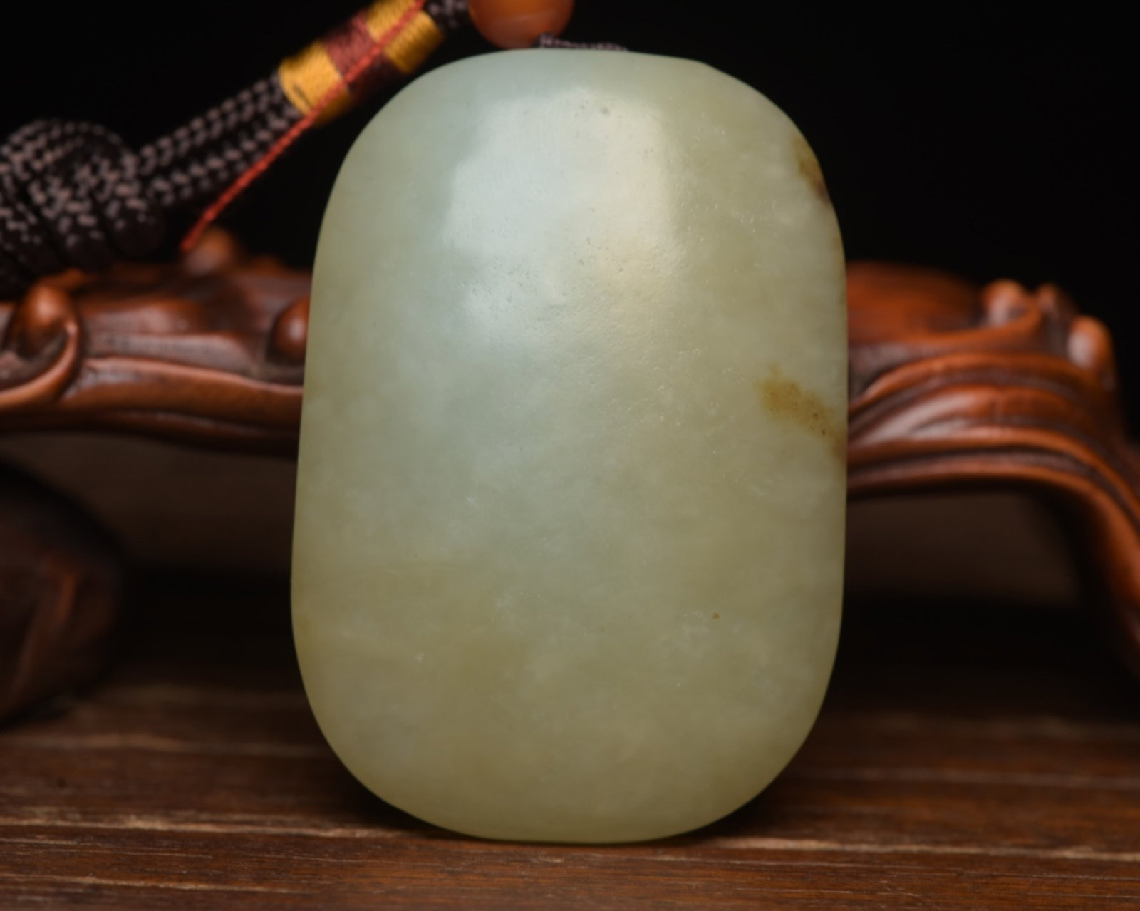 An Exquisite White Jade Turtle Shell Pendant - 2