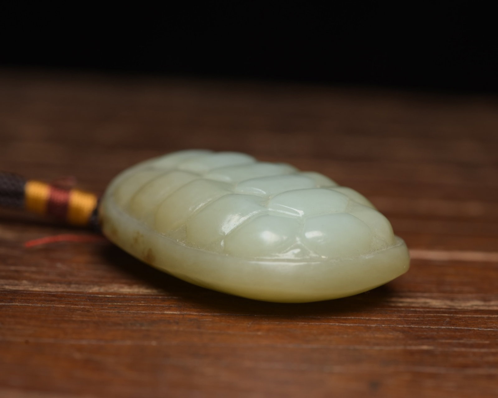 An Exquisite White Jade Turtle Shell Pendant - 4