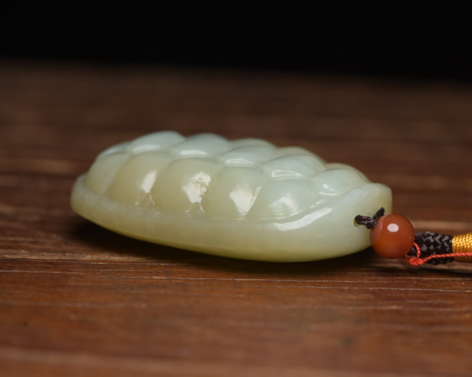 An Exquisite White Jade Turtle Shell Pendant - 5