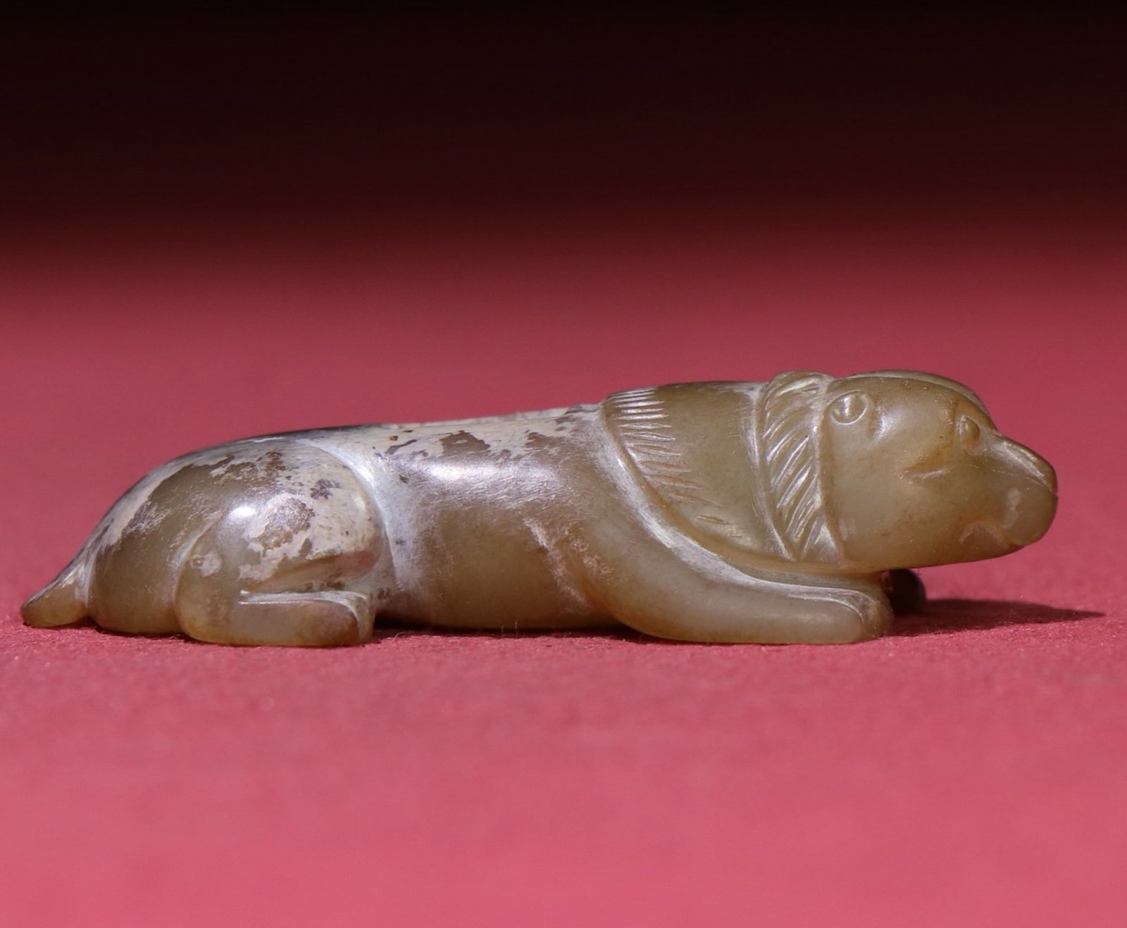 An Exquisite Archaic Jade Bear Ornament (1 of 9)