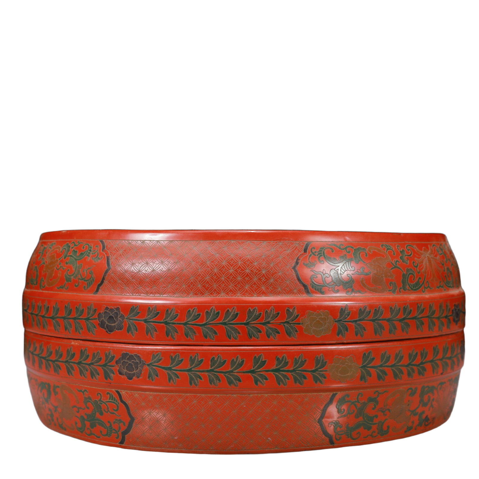 A Exquisite Carved Red Lacquer Lotus Pattern Dragon Pattern Box - 4