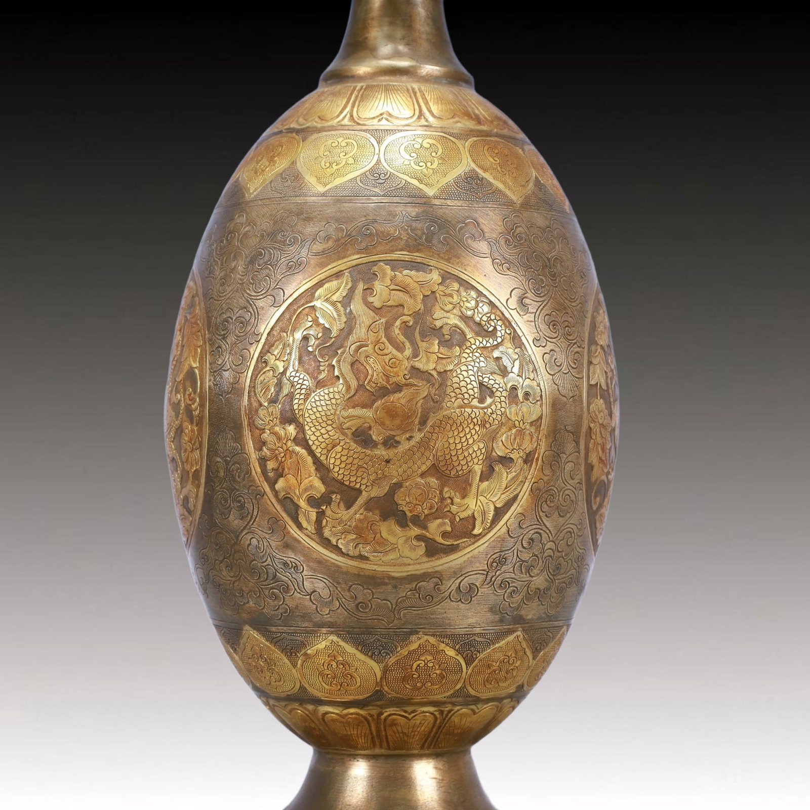 A Huge Gilt Silver Auspicious Beast Pattern Ewer - 6