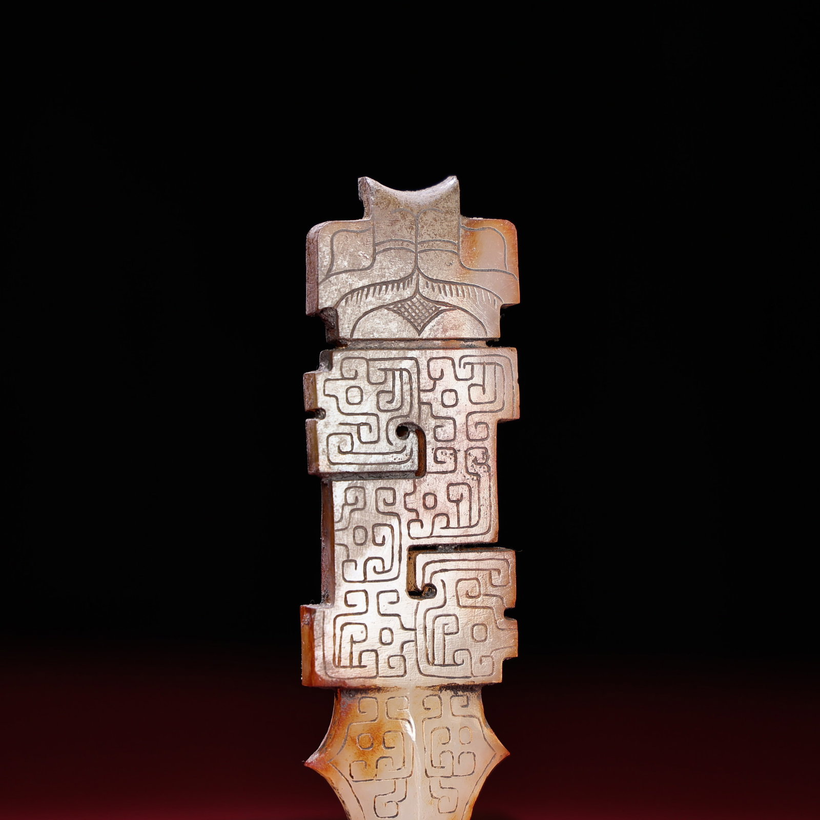 White Jade Dragon Pattern Ornament - 2
