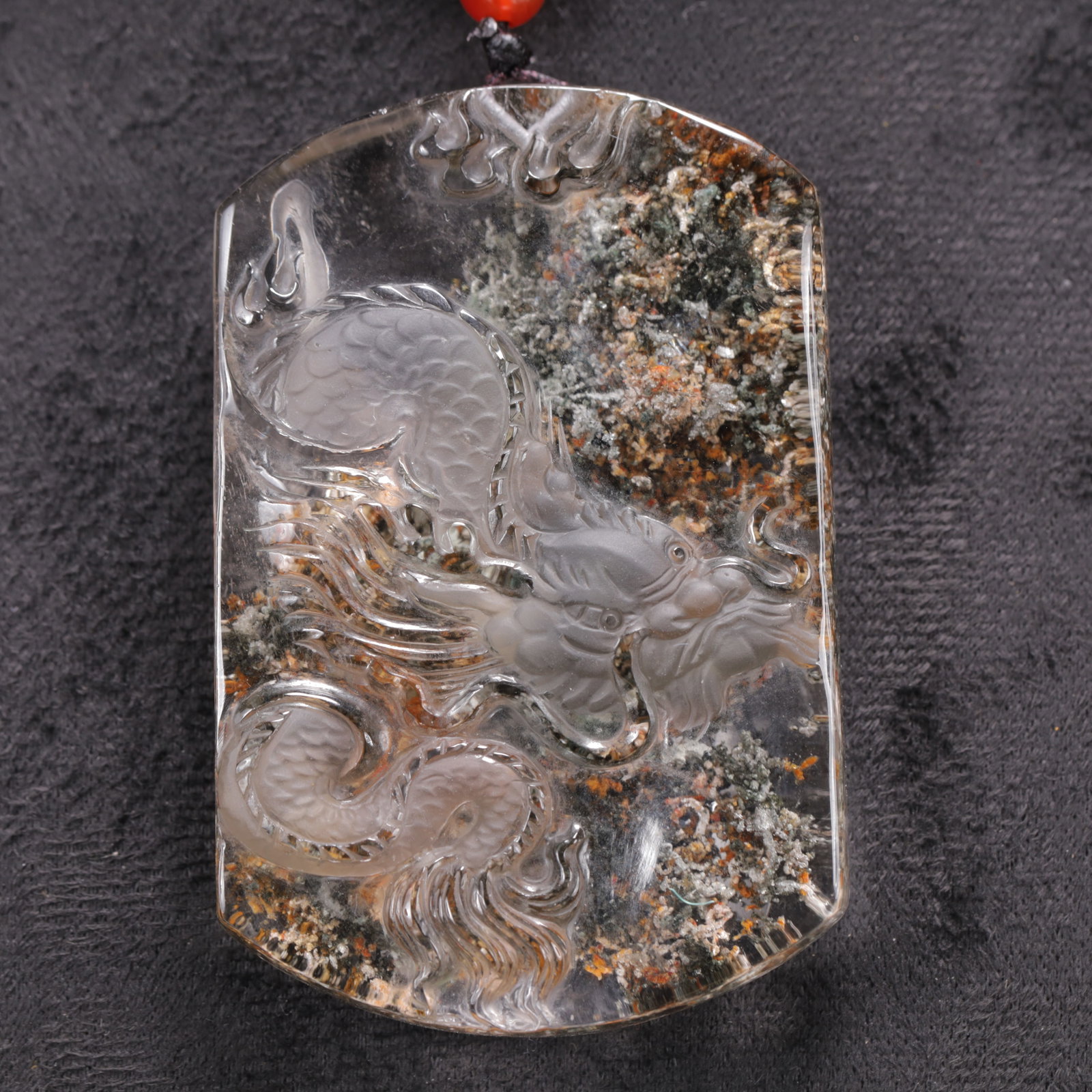 An Exquisite Crystal Dragon Pattern Pendant - 2