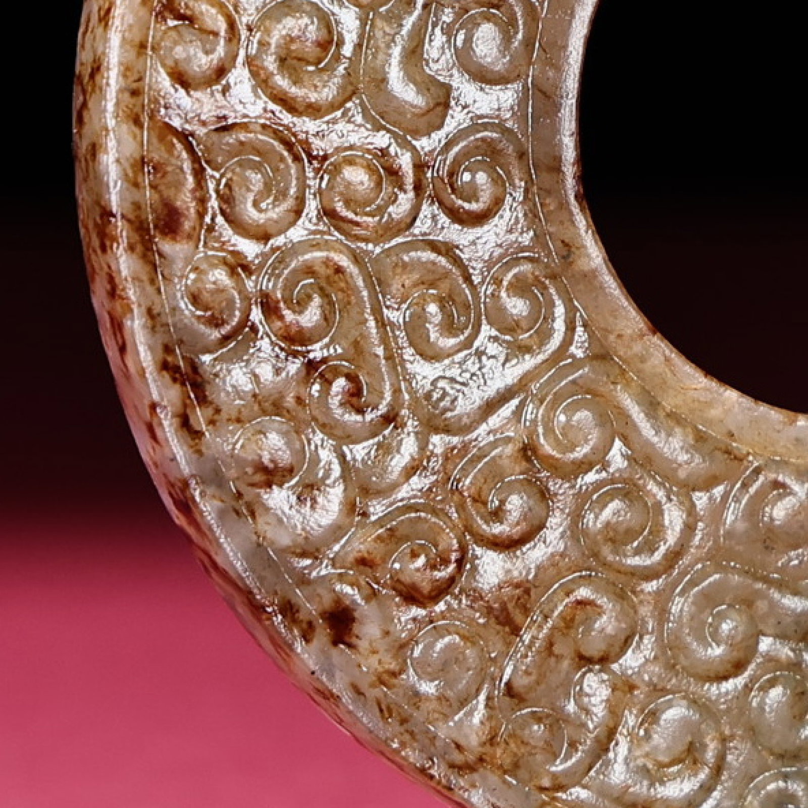 White Jade Auspicious Cloud Pattern Hand Piece - 7