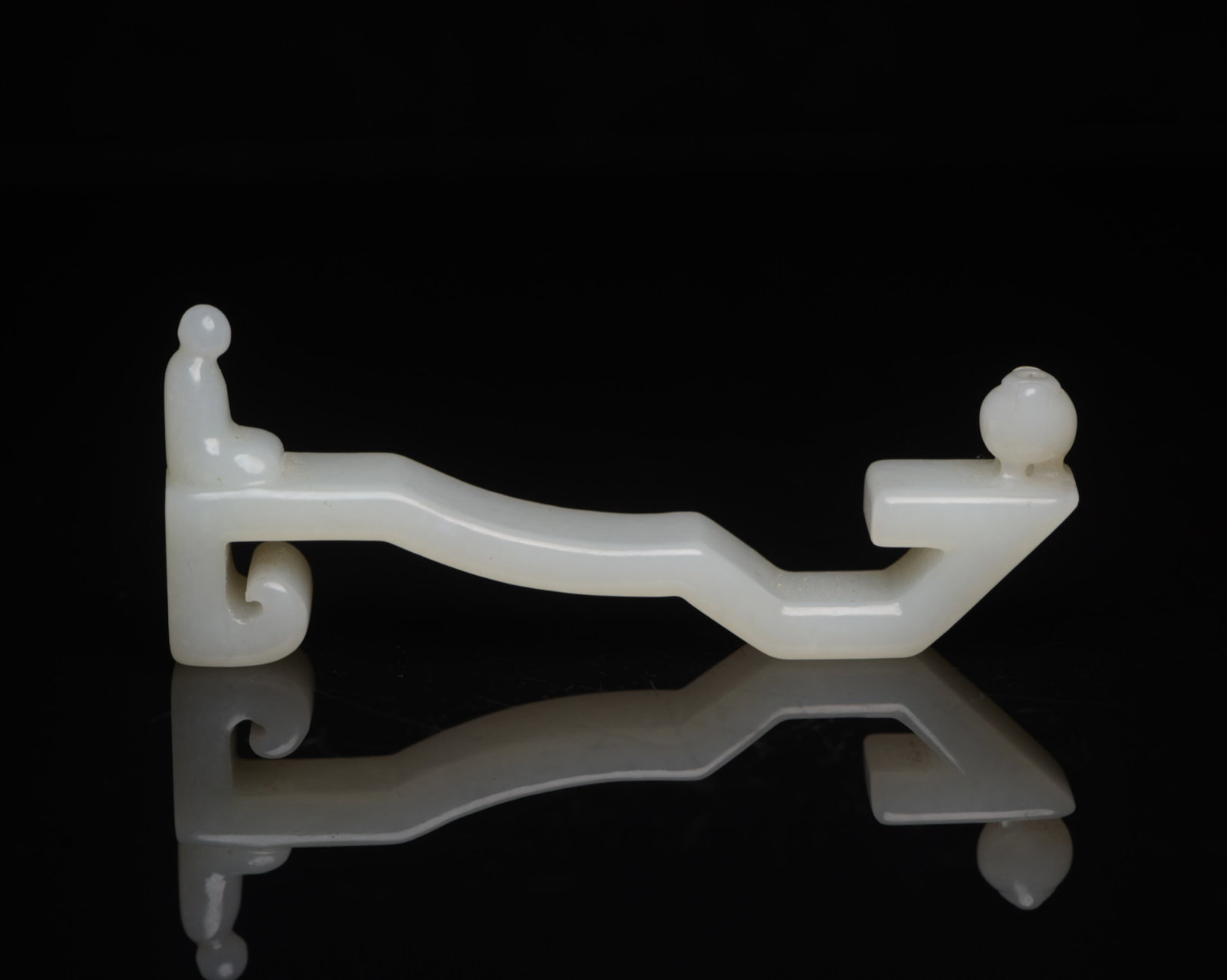An Exquisite White Jade Figure Incense holder - 2