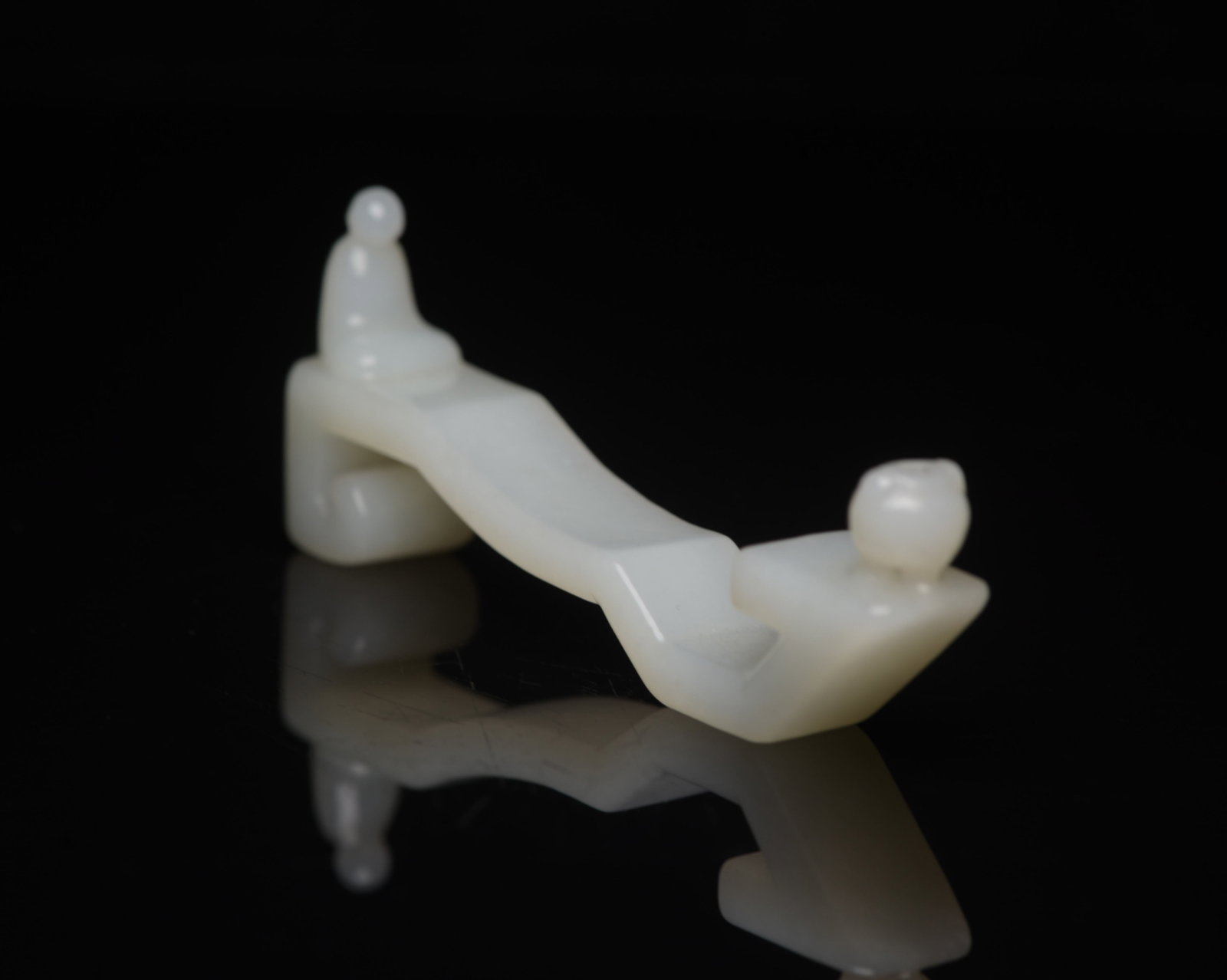 An Exquisite White Jade Figure Incense holder - 3