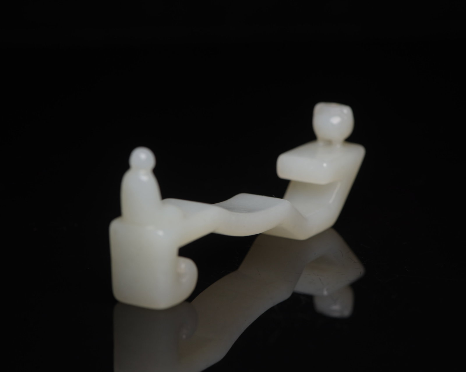 An Exquisite White Jade Figure Incense holder - 4