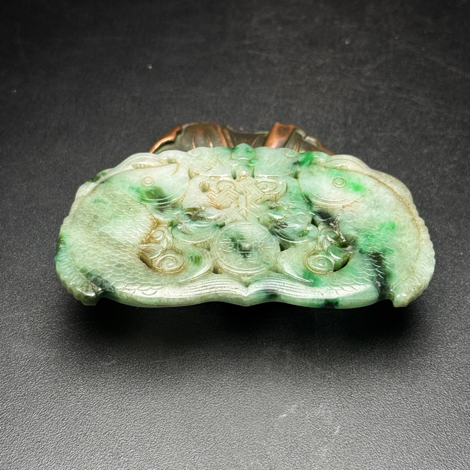 An Exquisite Jadeite Fish Pattern Pendant - 5