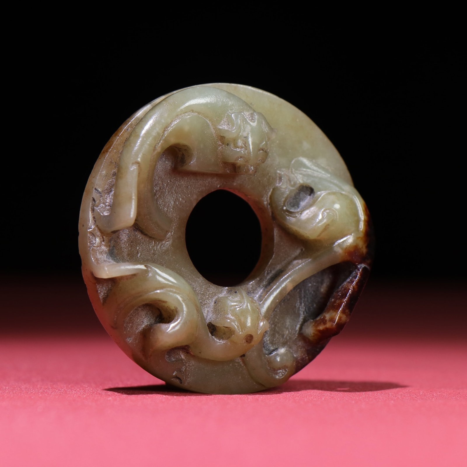 White Jade Chi-Dragon Pattern Pendant - 5