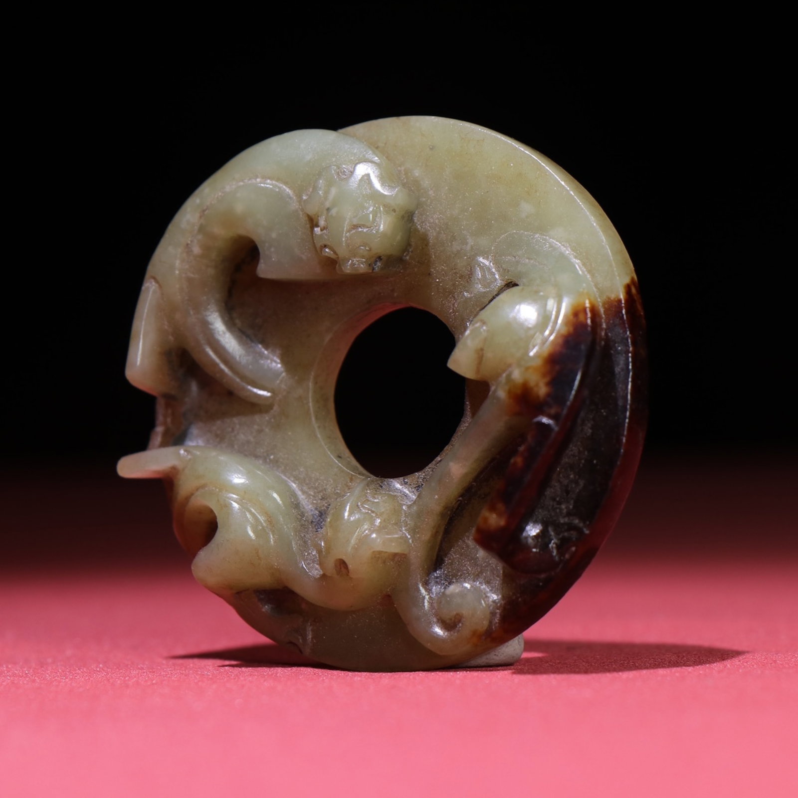 White Jade Chi-Dragon Pattern Pendant - 6