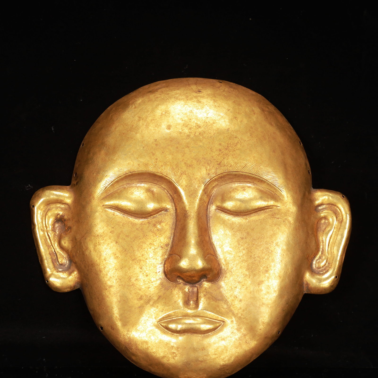 An Exquisite Gilt Bronze Figure Mask (1 of 8)