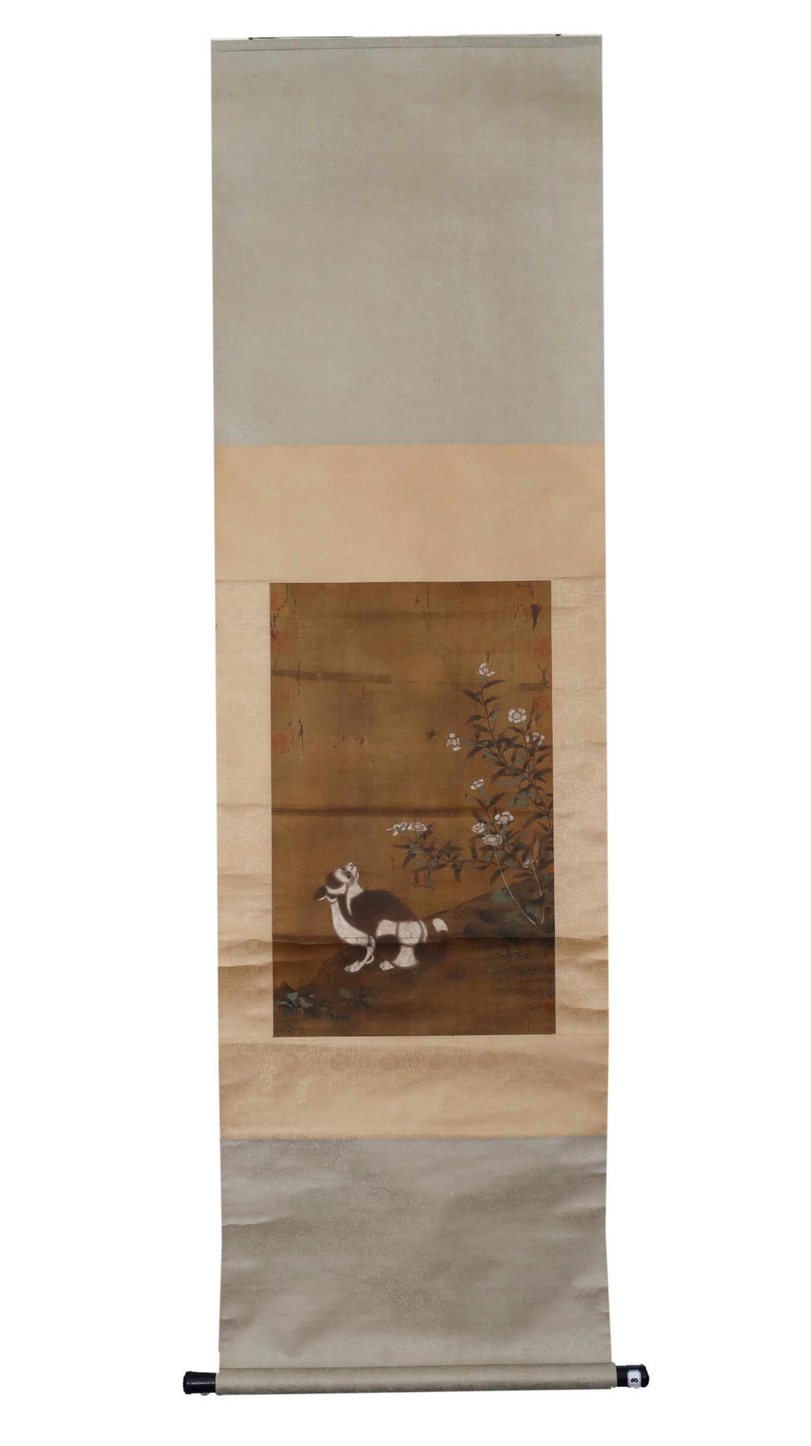 A Chinese Vertical Scroll Ink Painting of Animal on Paper: A Chinese Vertical Scroll Ink Painting of Animal on Paper,Wang Yuan,Size:25.2inx15.7in 一幅中国水墨动物画立轴,王渊