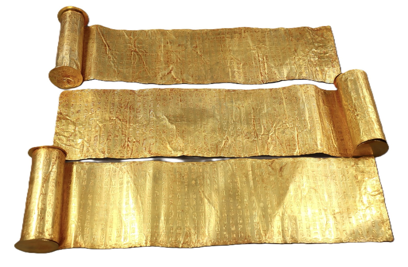 An Exquisite Gilt Bronze Auspicious Beast Pattern Box,With Scriptures - 7