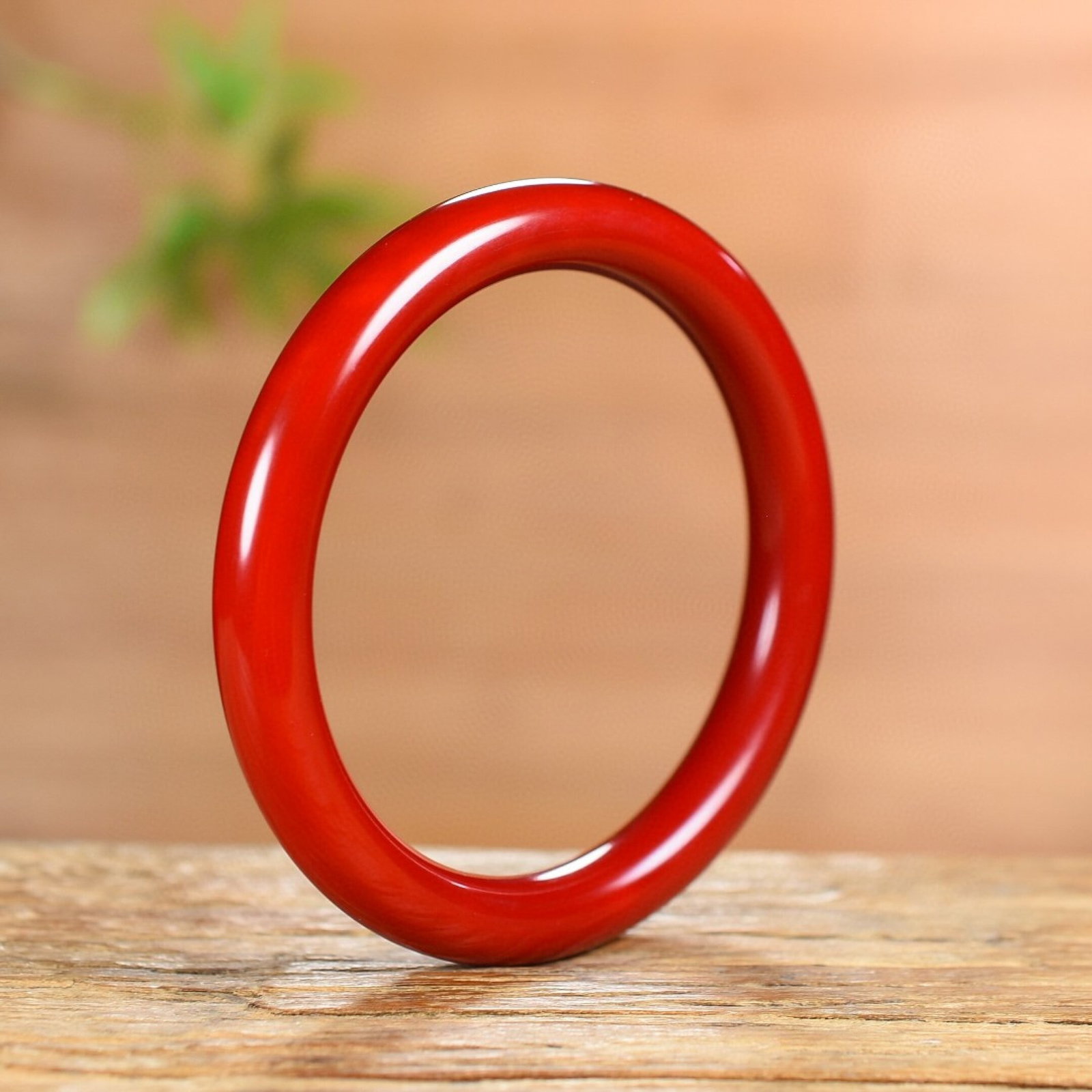 An Exquisite Red Jade Bracelet - 6