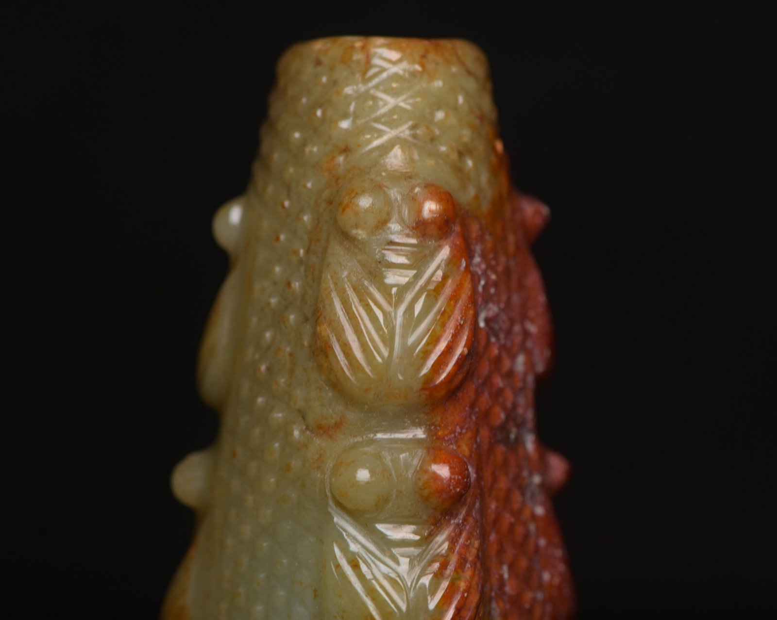 An Exquisite White Jade Cicada Pattern Pendant - 7