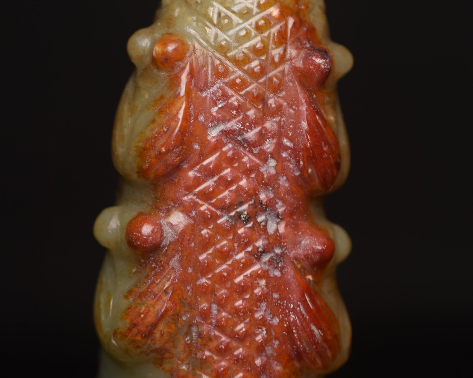 An Exquisite White Jade Cicada Pattern Pendant - 9