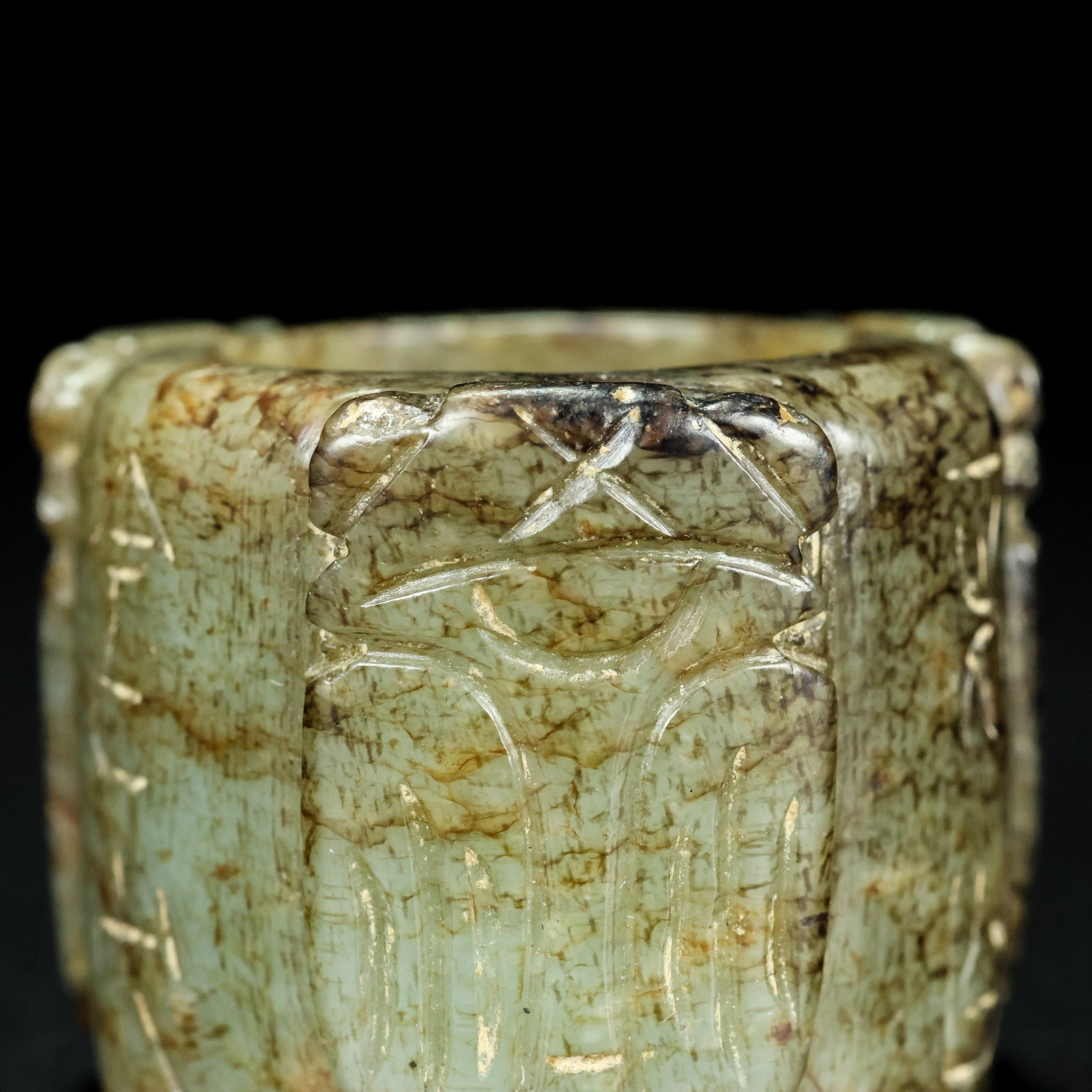 An Exquisite White Jade Cicada Pattern Ring - 8