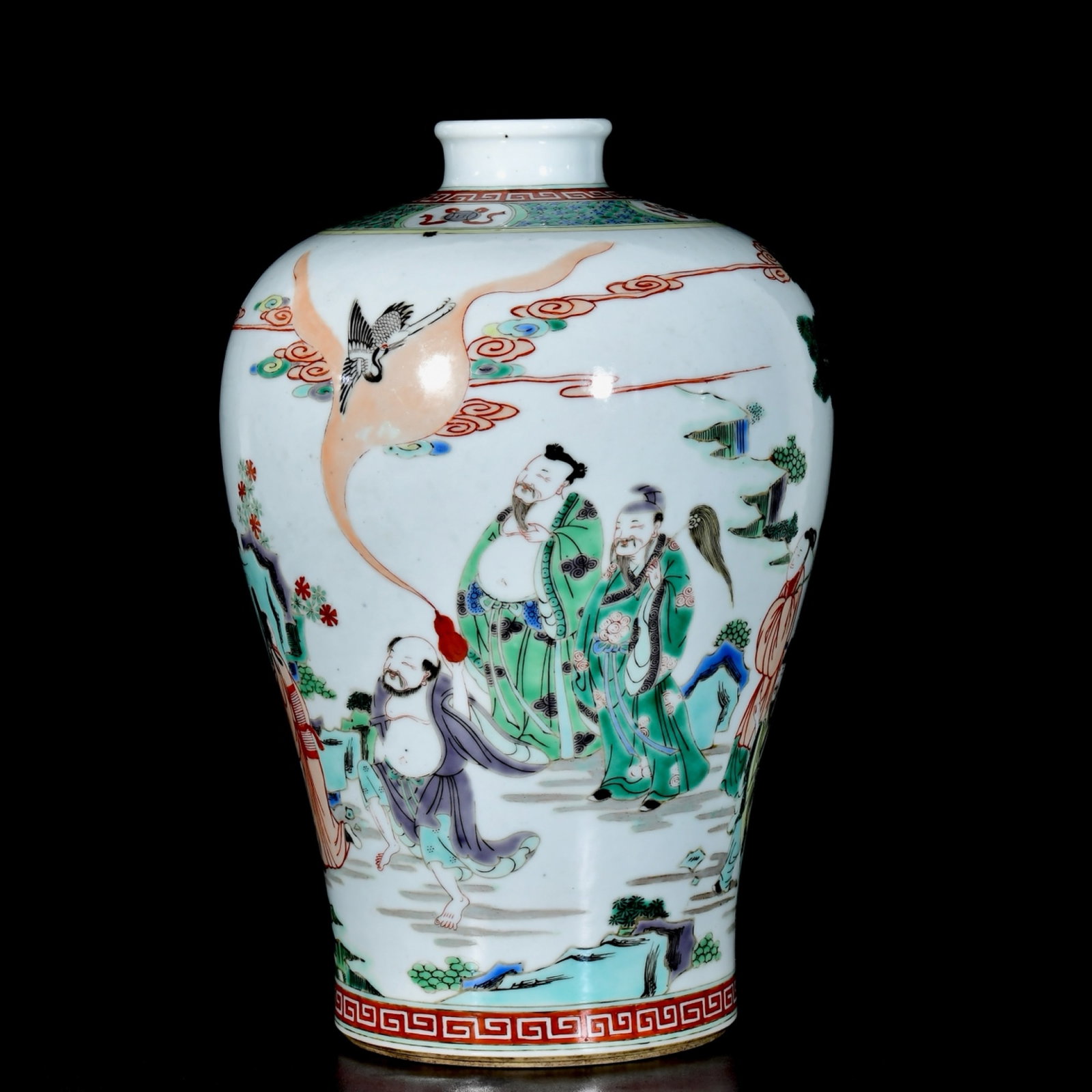 A Rare Wucai Figure and Story Pattern Vase (1 of 9)