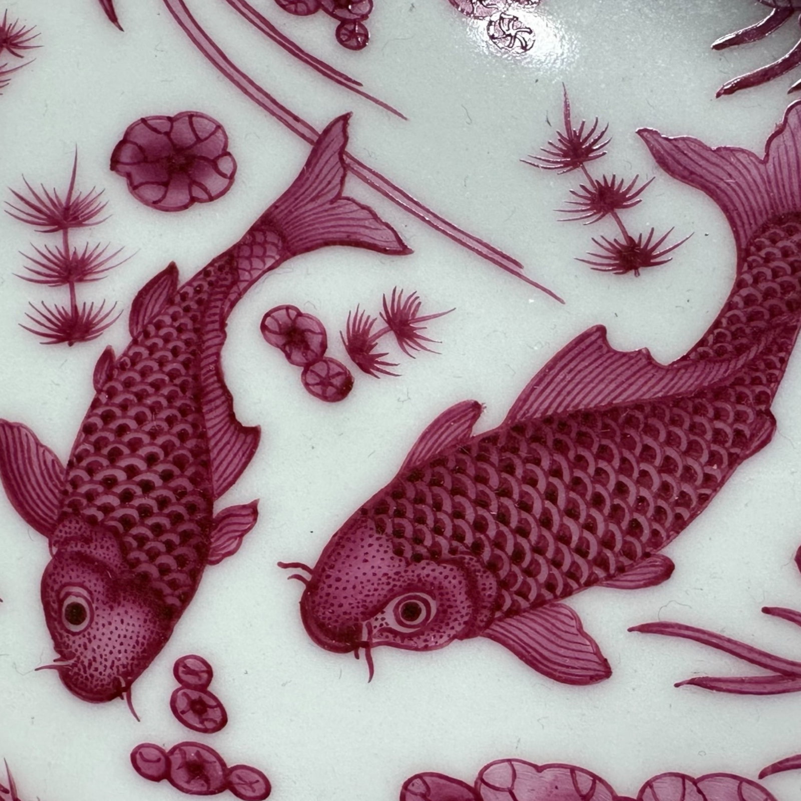 An Exquisite Ruby Red Glazed Hornwort Pattern Plate - 2