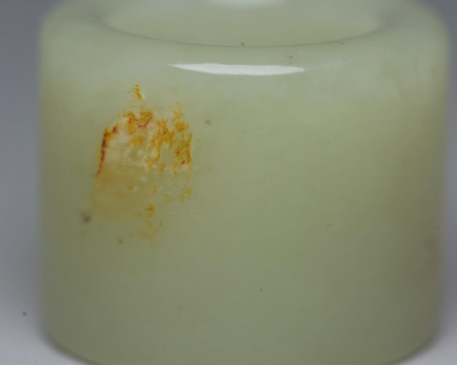 An Exquisite White Jade Thumb Ring - 8