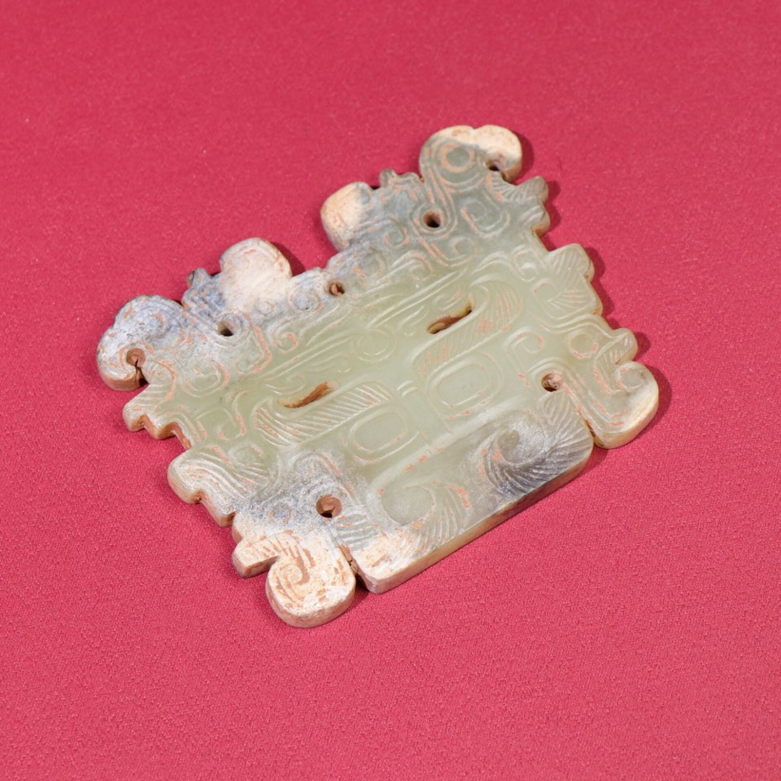 White Jade Phoenix Pattern Pendant - 2
