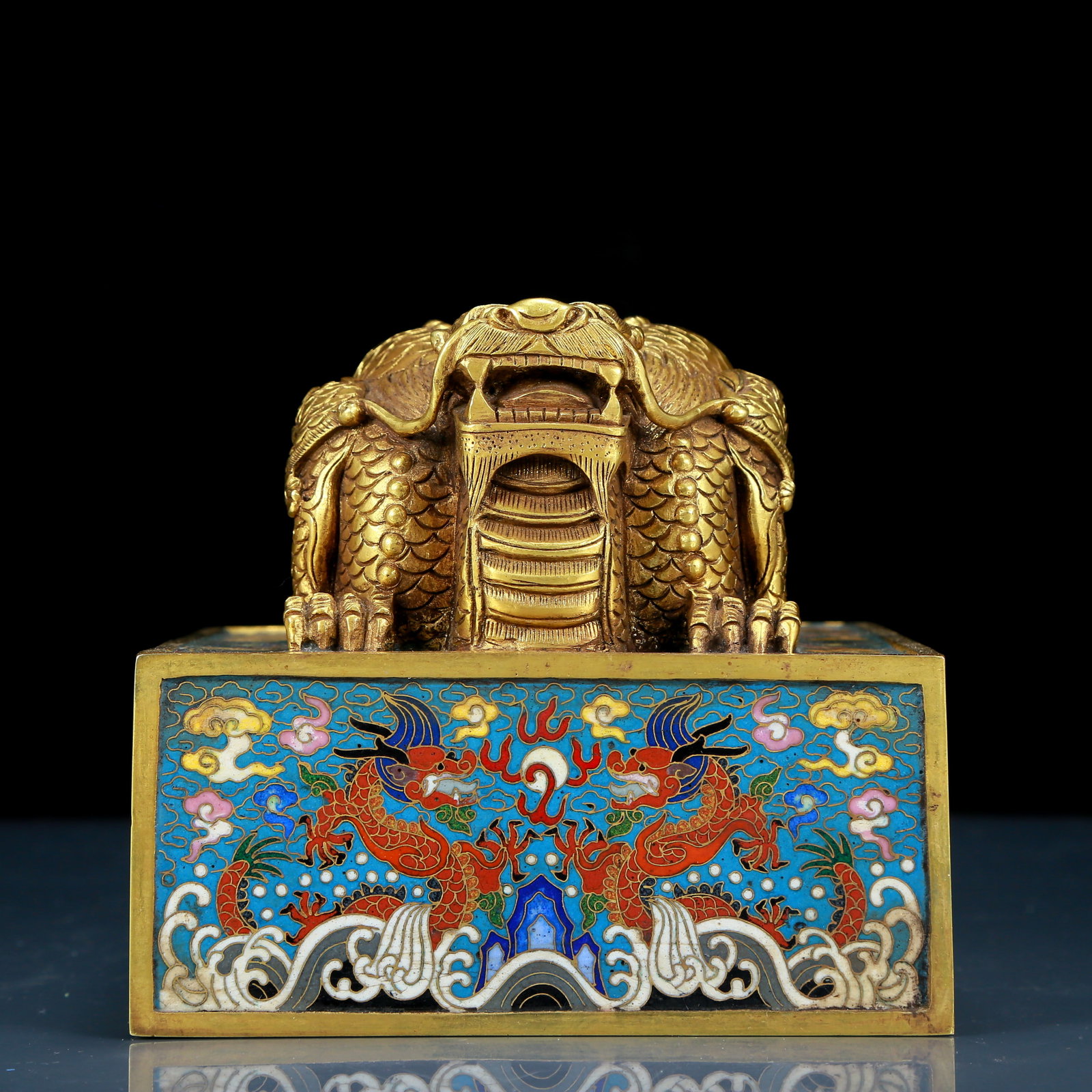 A Fine Cloisonne Dragon Pattern Seal - 5