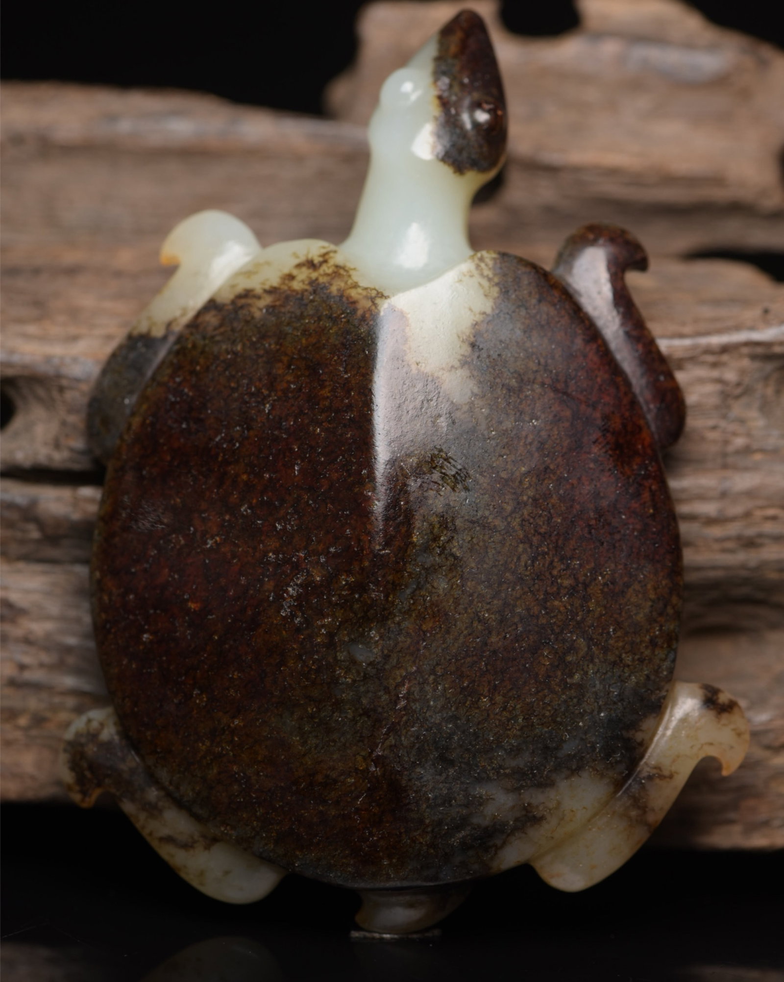 An Exquisite White Jade Turtle Ornament: An Exquisite White Jade Turtle Ornament,Qing Dynasty,China,Size:3.7inx2.7inx0.6in,Weight:113g 白玉龟摆件,中国清代