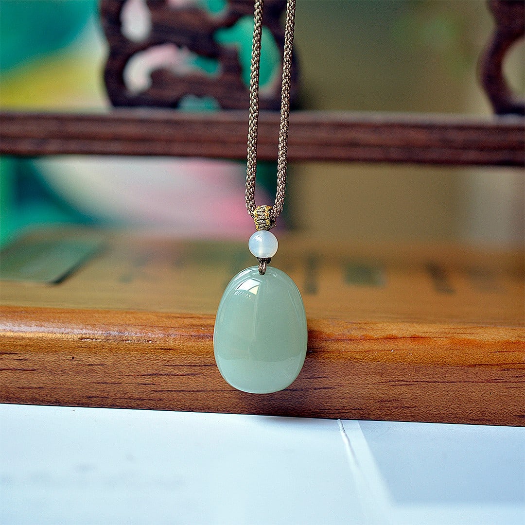 An Exquisite Greenish Jade Pendant: An Exquisite Greenish Jade Pendant,Size:19mmx21mm 青玉挂件