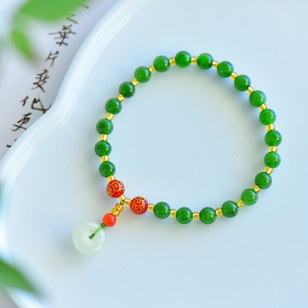 An Exquisite Jasper Bracelets: An Exquisite Jasper Bracelets,Size:6mmx6mm 碧玉手链