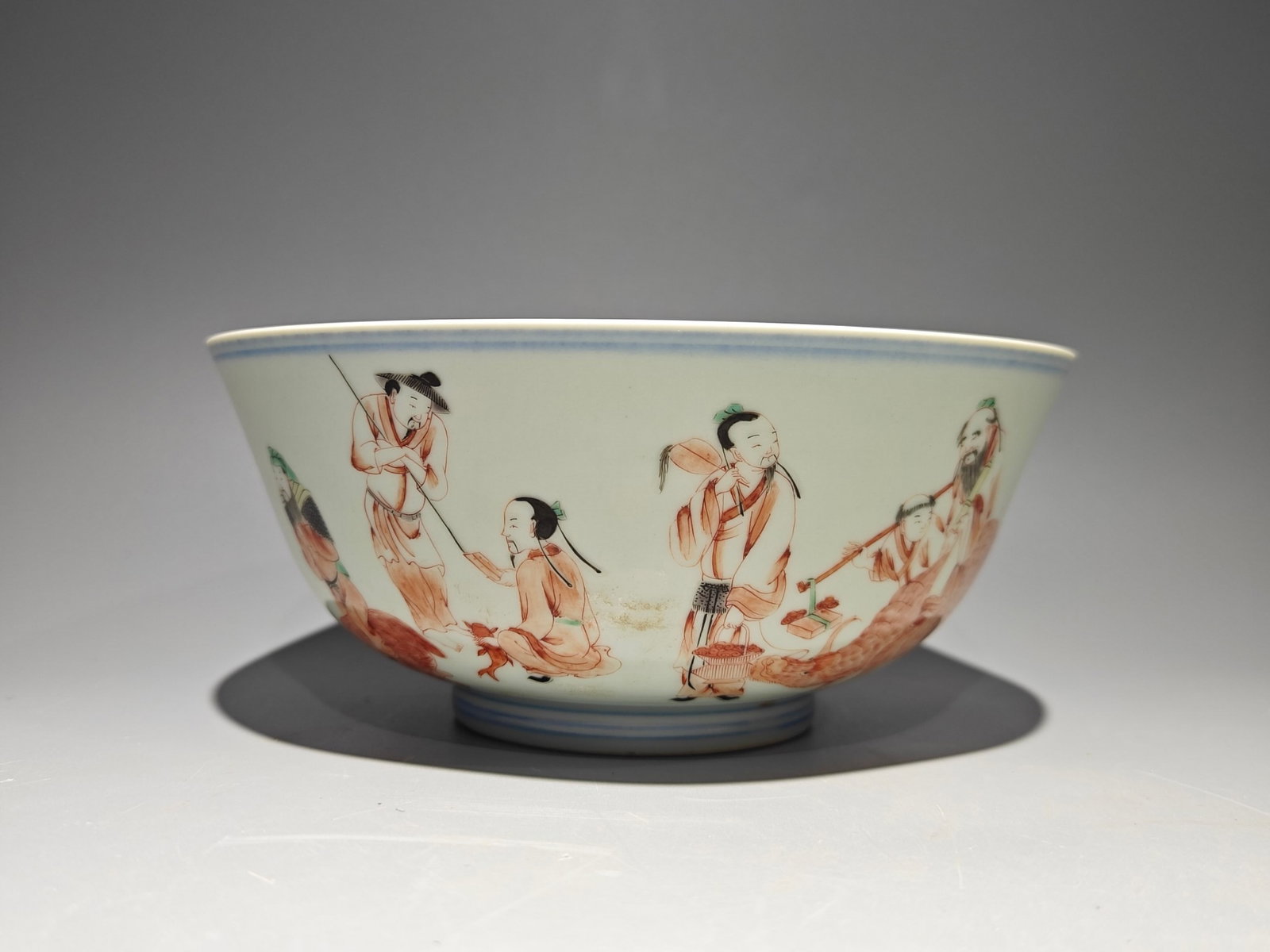 An Exquisite Wucai Character and Story Pattern Bowl (1 of 9)