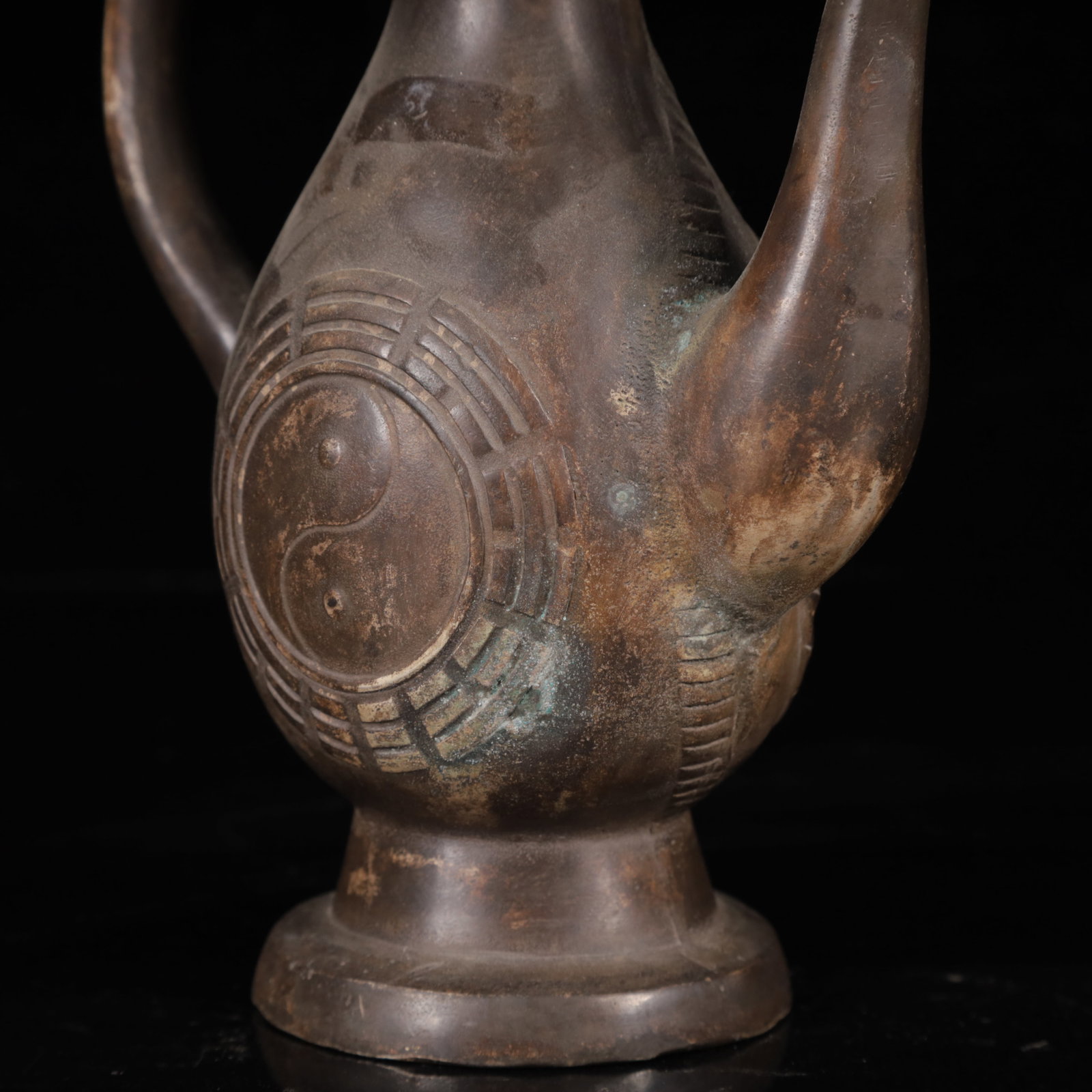 An Exquisite Silver-Plated Bronze Dragon Pattern Ewer - 6
