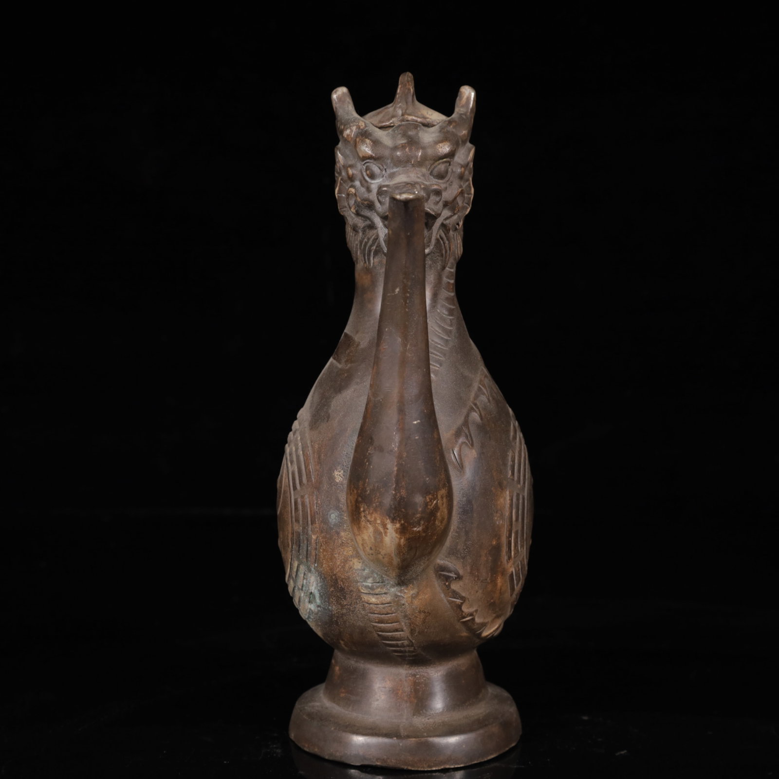 An Exquisite Silver-Plated Bronze Dragon Pattern Ewer - 7