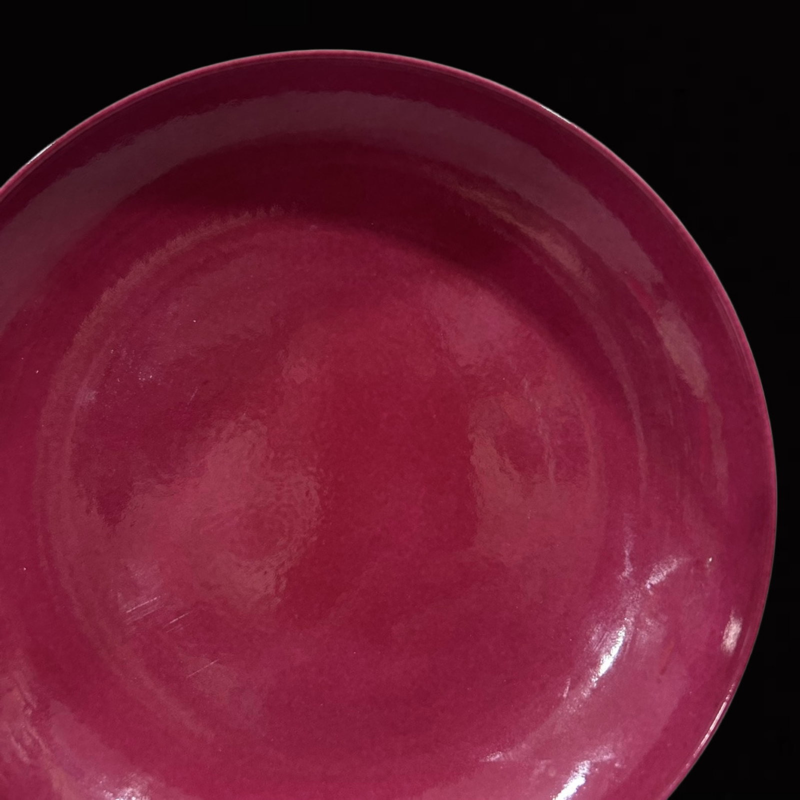 An Exquisite Ruby Red-Glazed Plate - 2