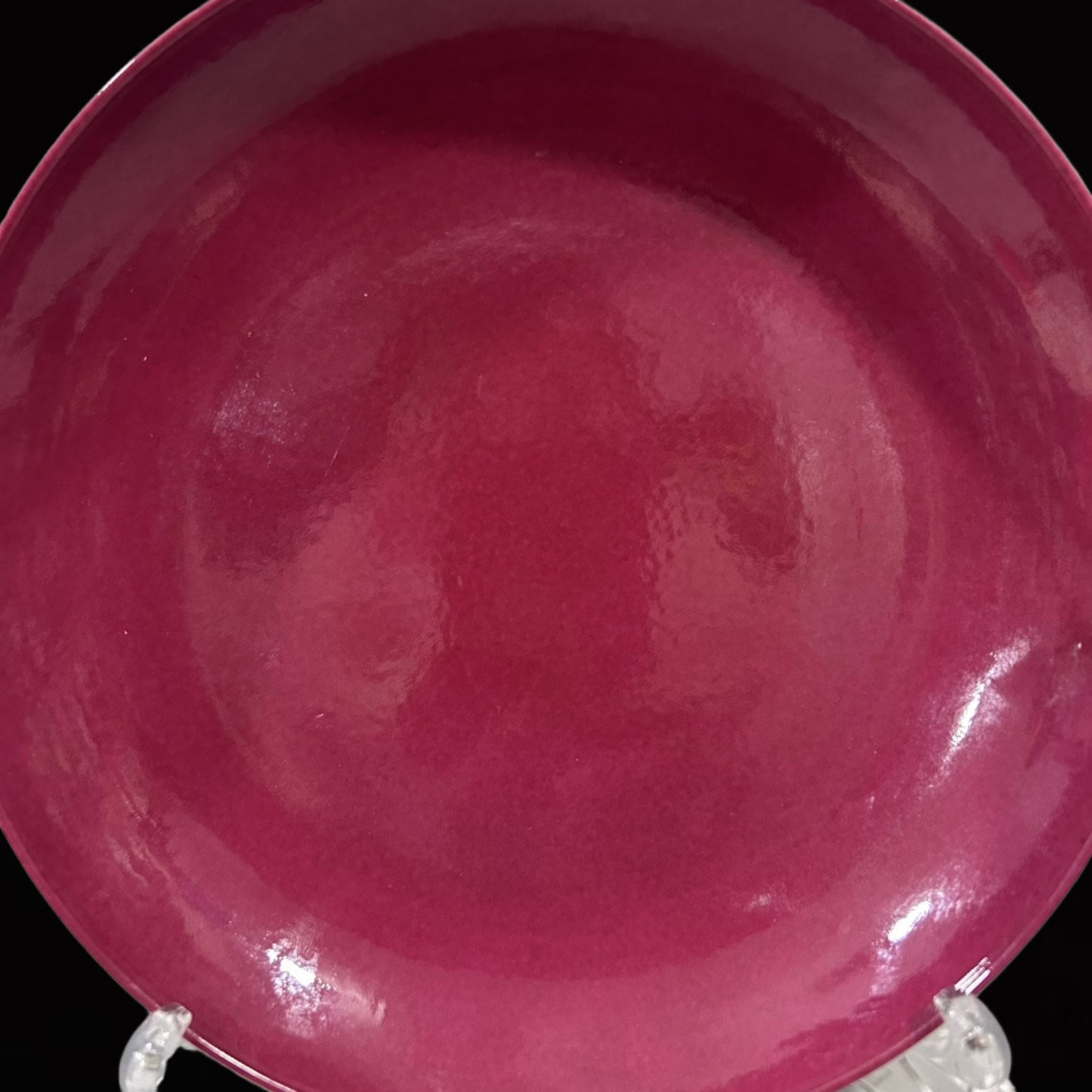 An Exquisite Ruby Red-Glazed Plate - 3