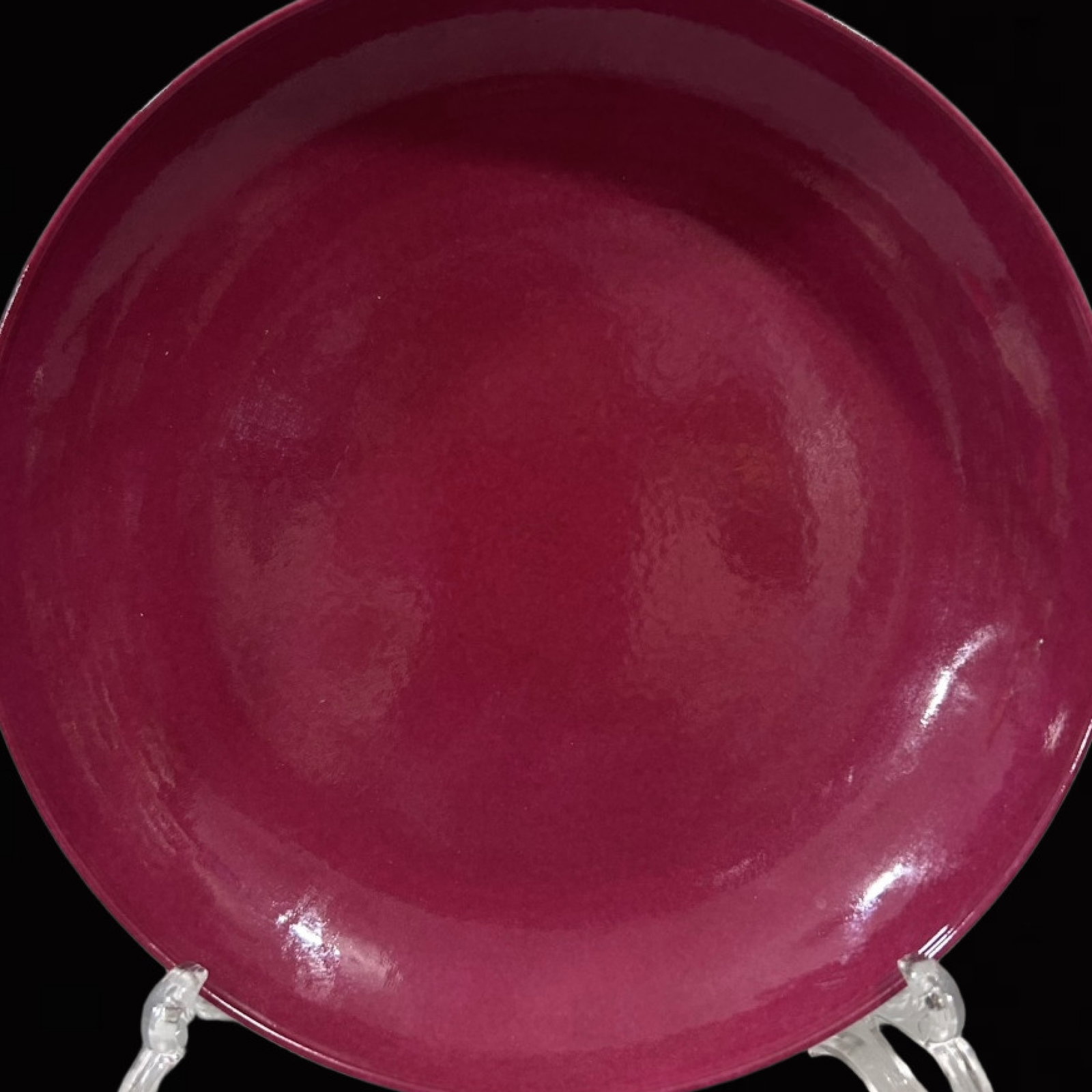 An Exquisite Ruby Red-Glazed Plate - 4