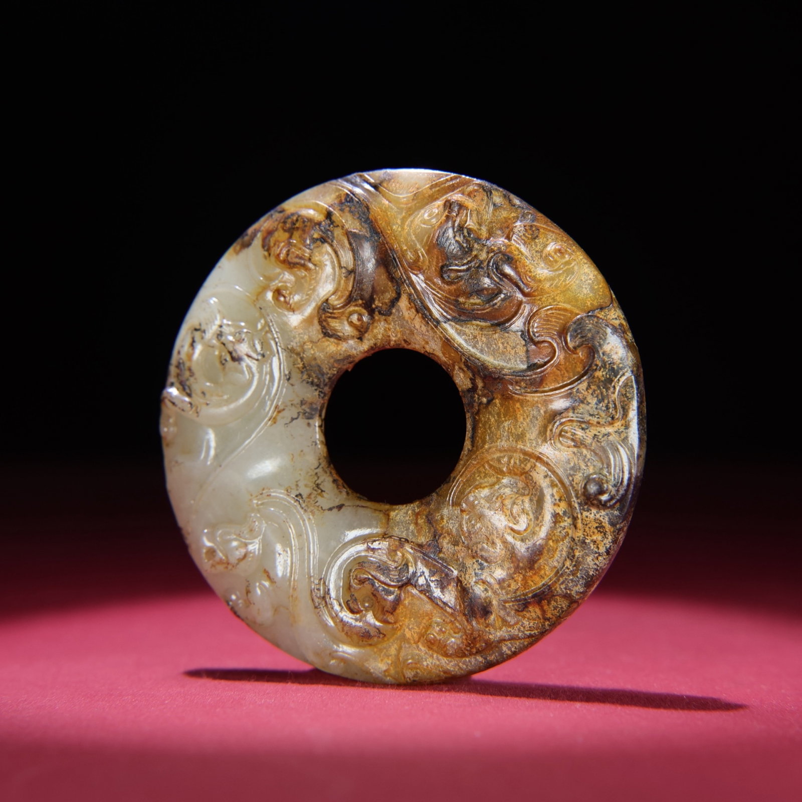 White Jade Dragon Pattern Pendant - 3