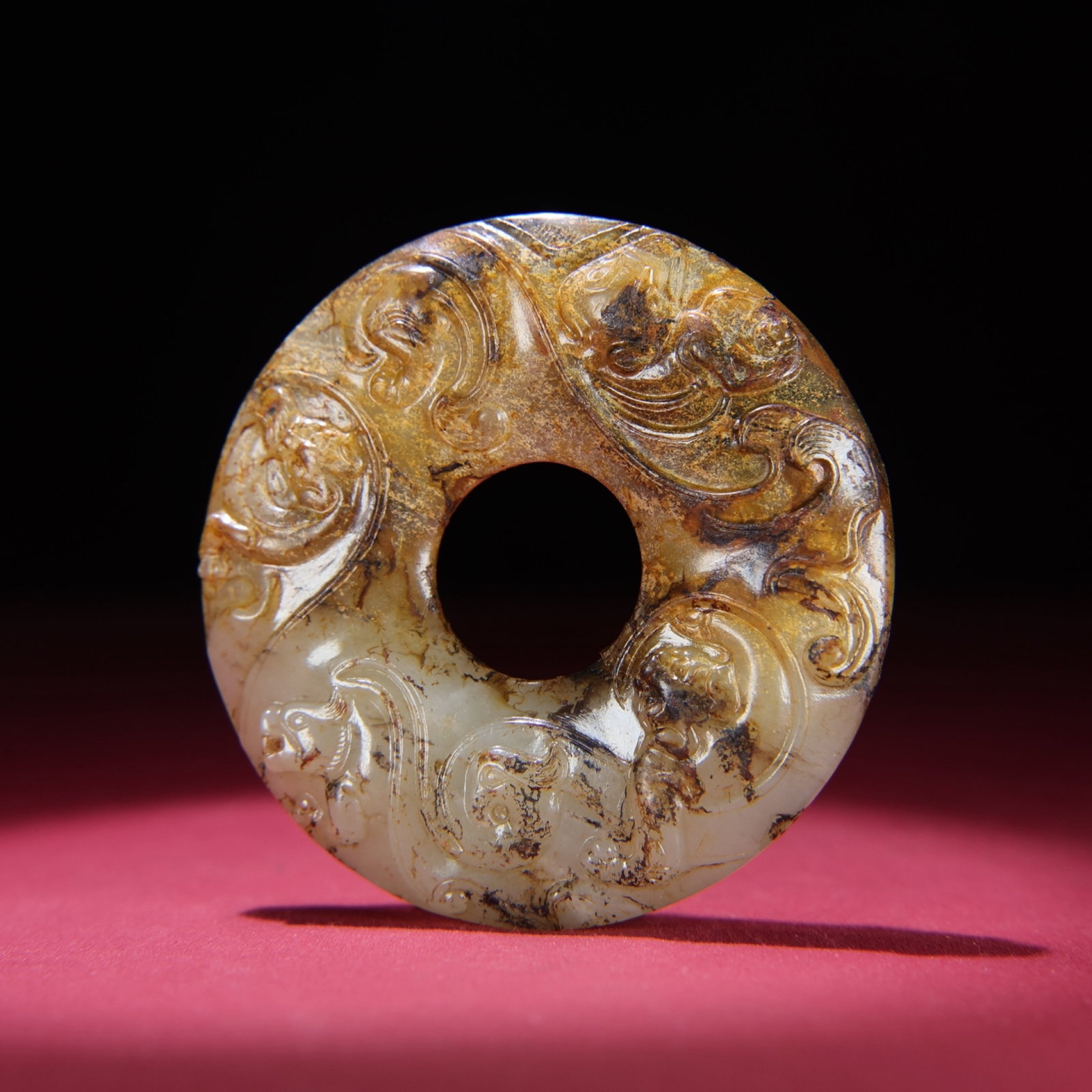 White Jade Dragon Pattern Pendant - 4