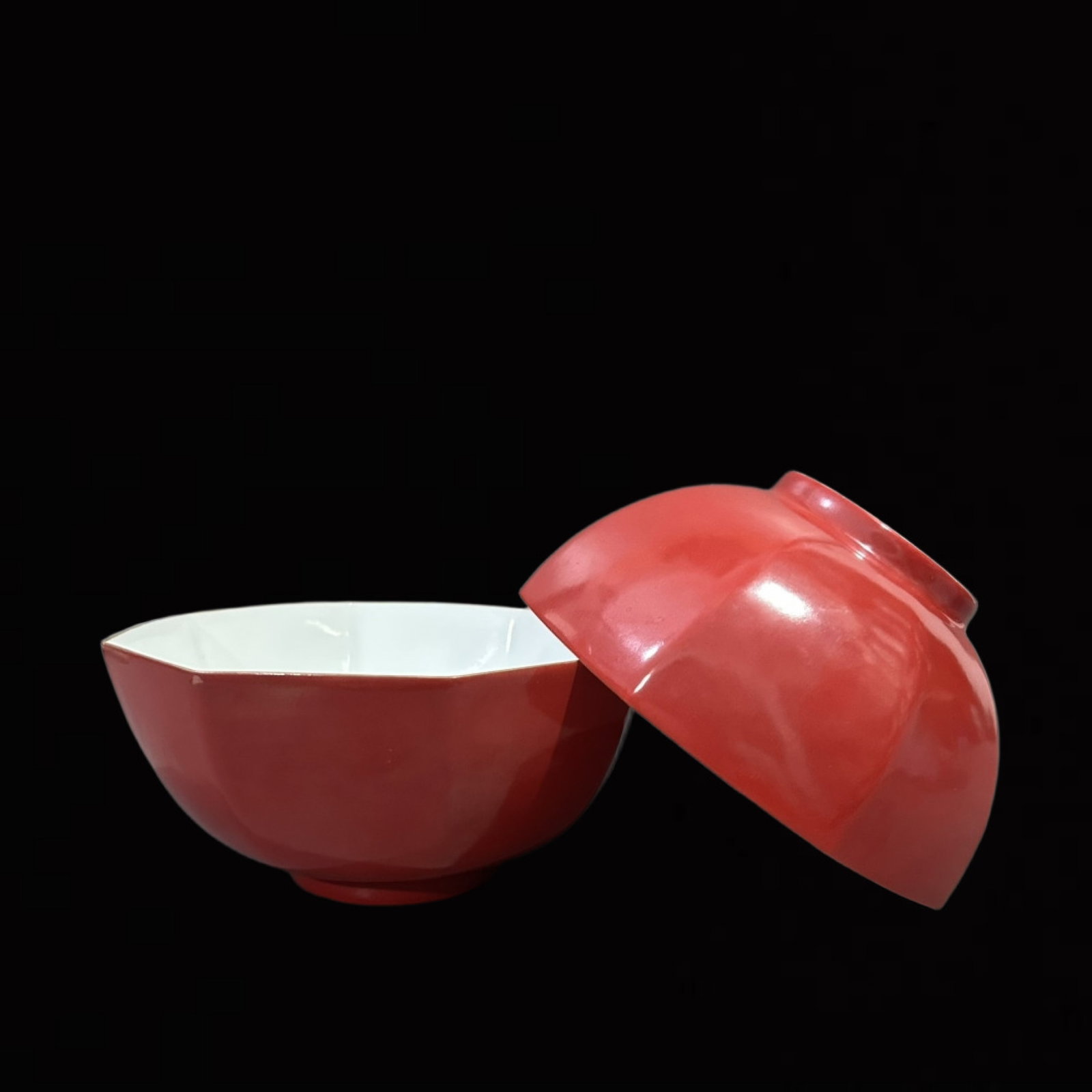 A Pair of Exquisite Red Glazed Bowls (1 of 7)