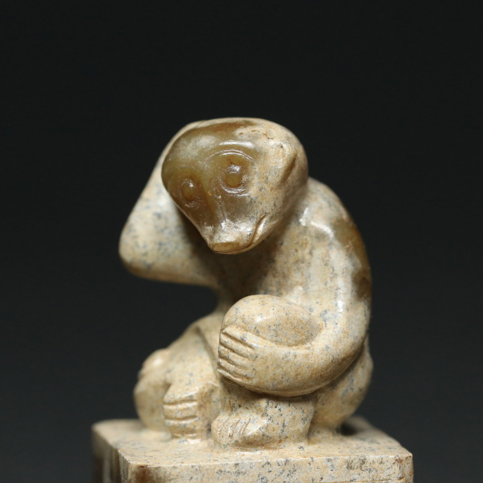 An Exquisite Archaic Jade Monkey Seal - 3