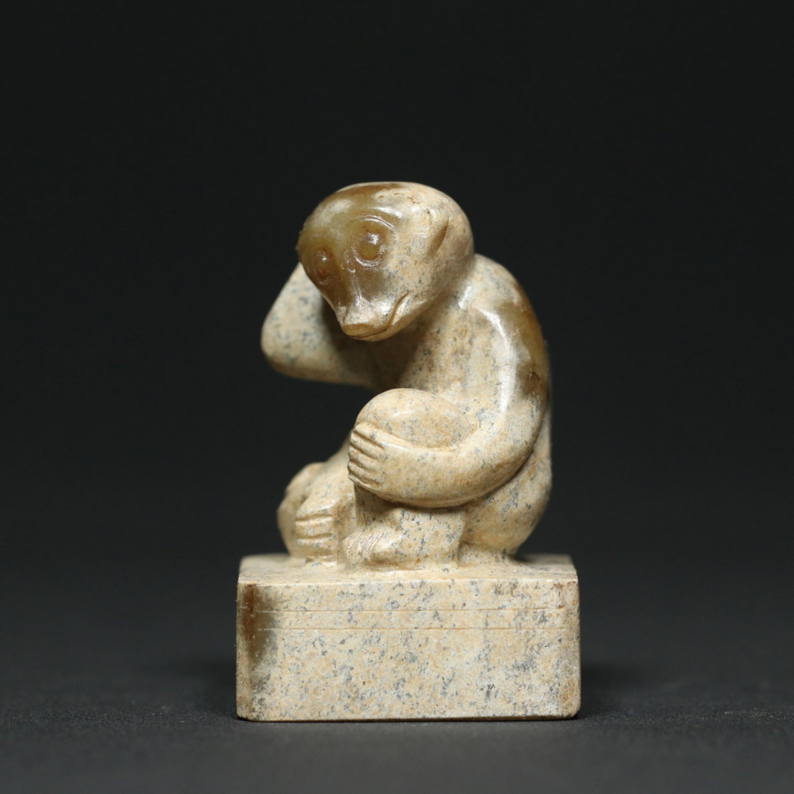 An Exquisite Archaic Jade Monkey Seal - 7