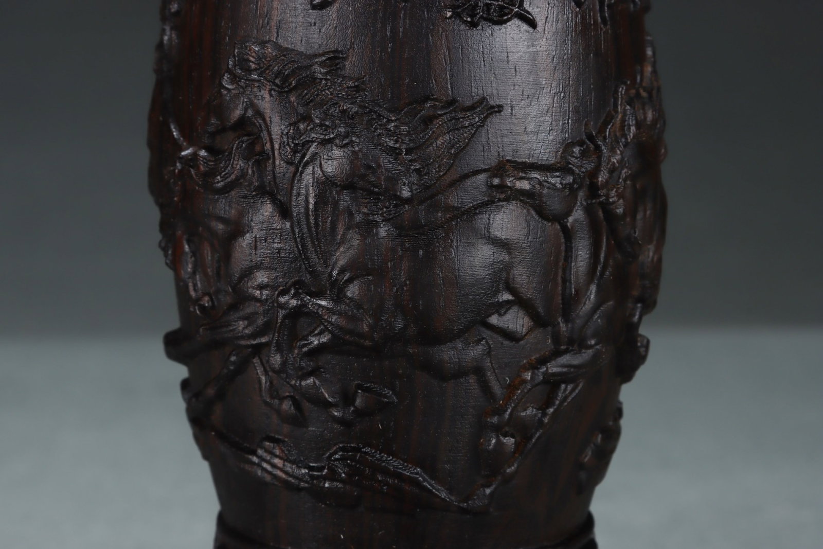 A Rare Eaglewood Horse Pattern Vase - 6