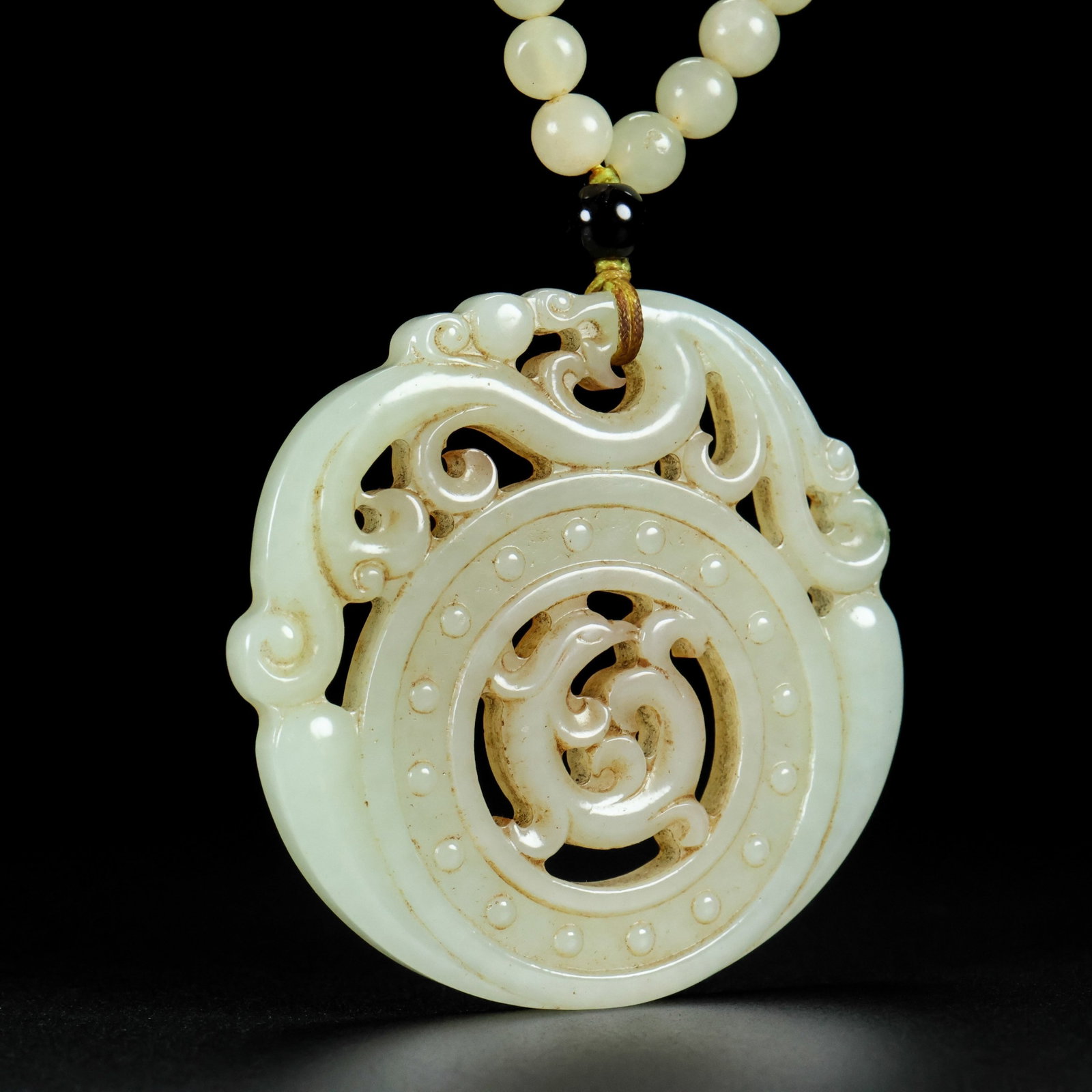 An Exquisite White Jade Phoenix Pattern Pendant - 4