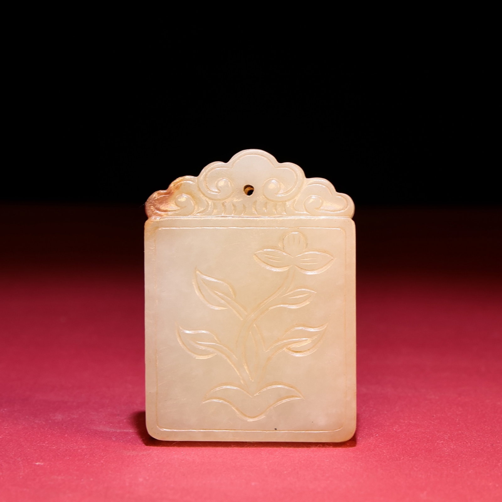 White Jade Deer Pattern Pendant - 2