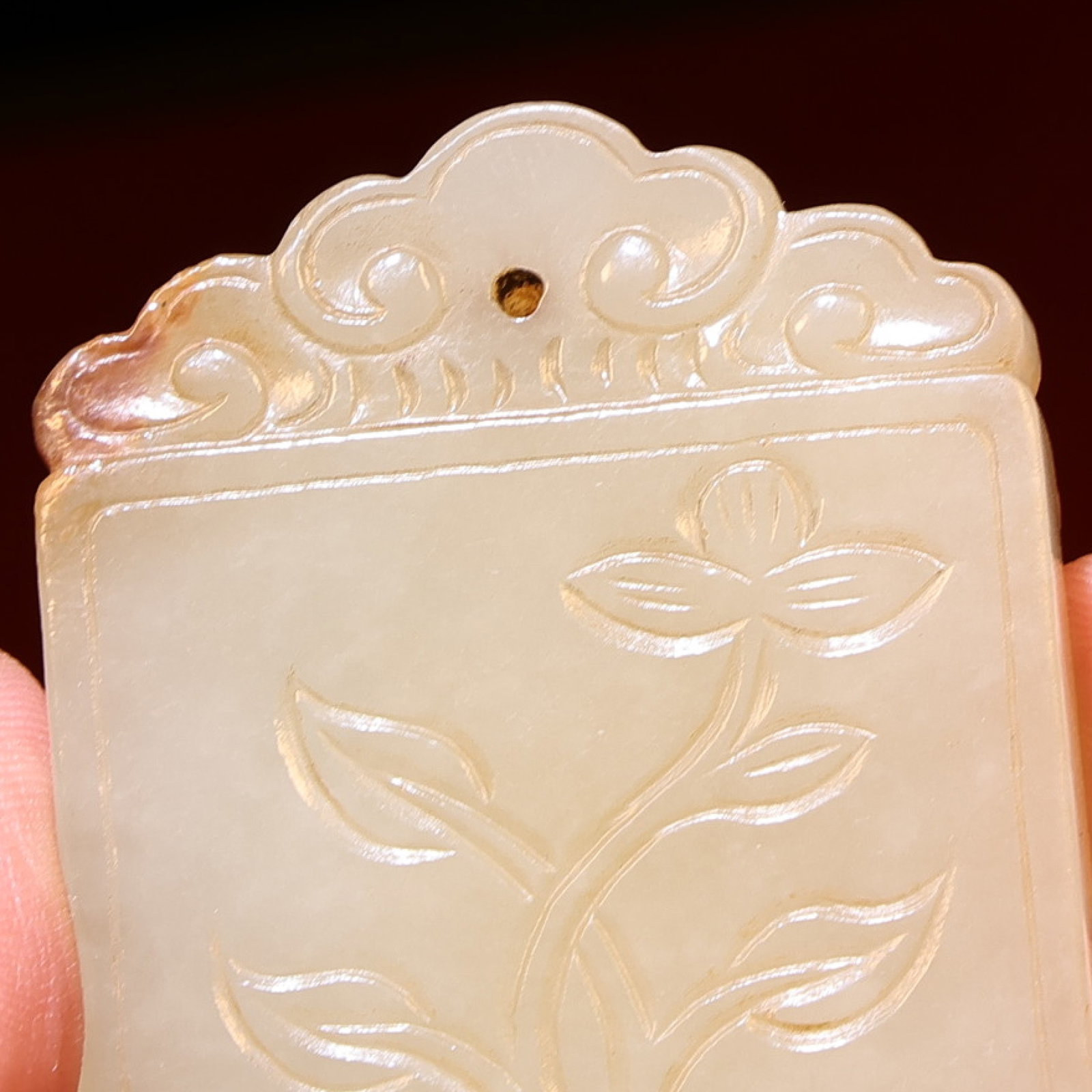 White Jade Deer Pattern Pendant - 7