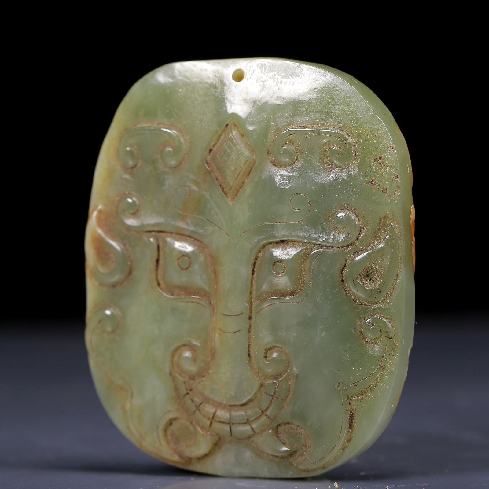 An Exquisite Jasper Beast Pattern Pendant - 2