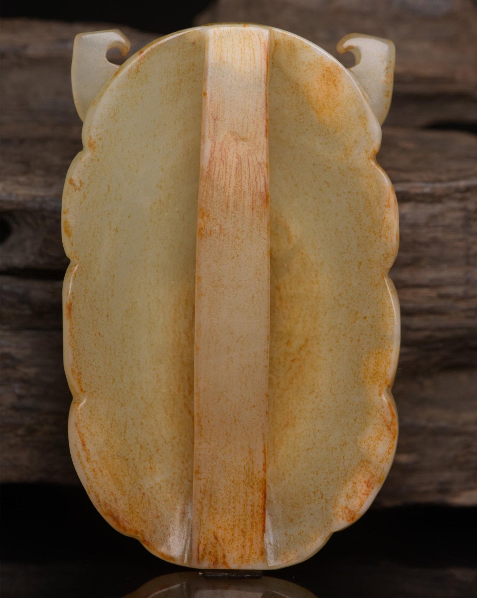 An Exquisite White Jade Beast-Face Pattern Buckle - 2