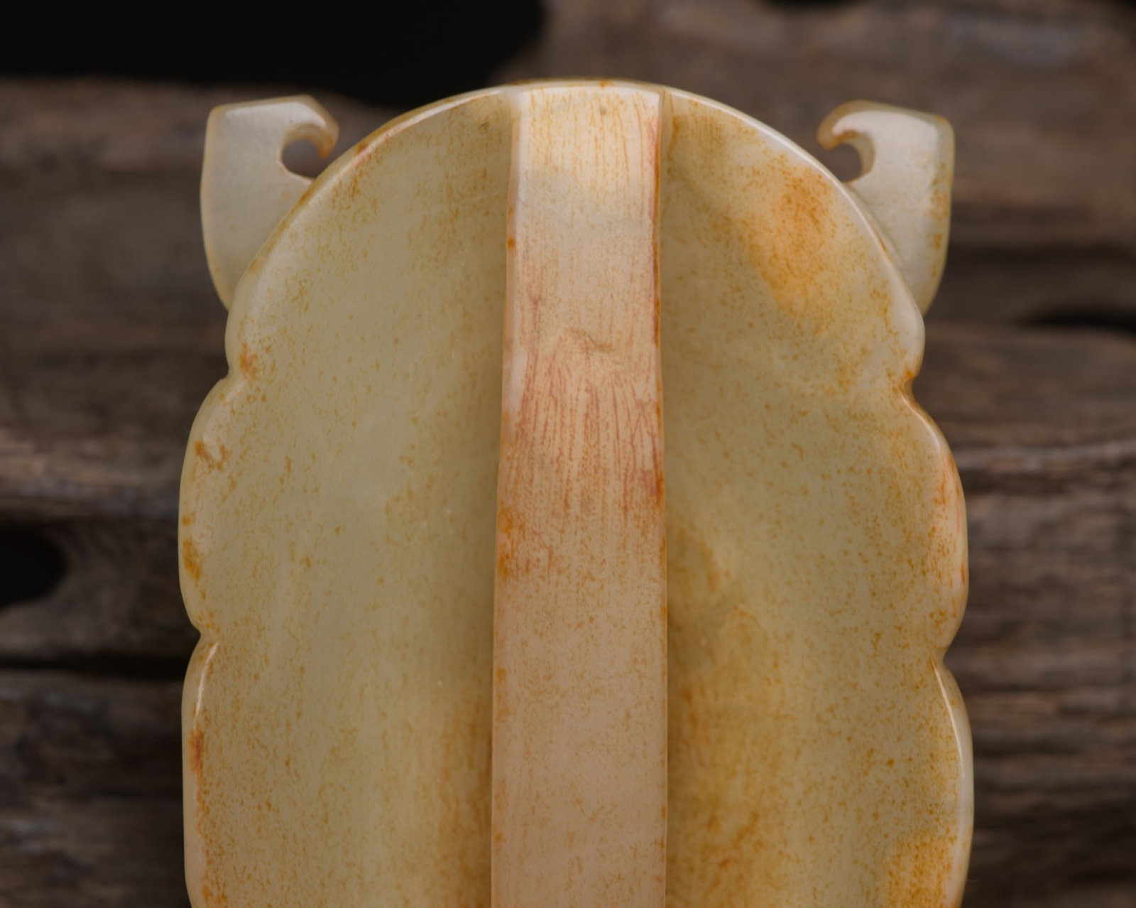 An Exquisite White Jade Beast-Face Pattern Buckle - 9
