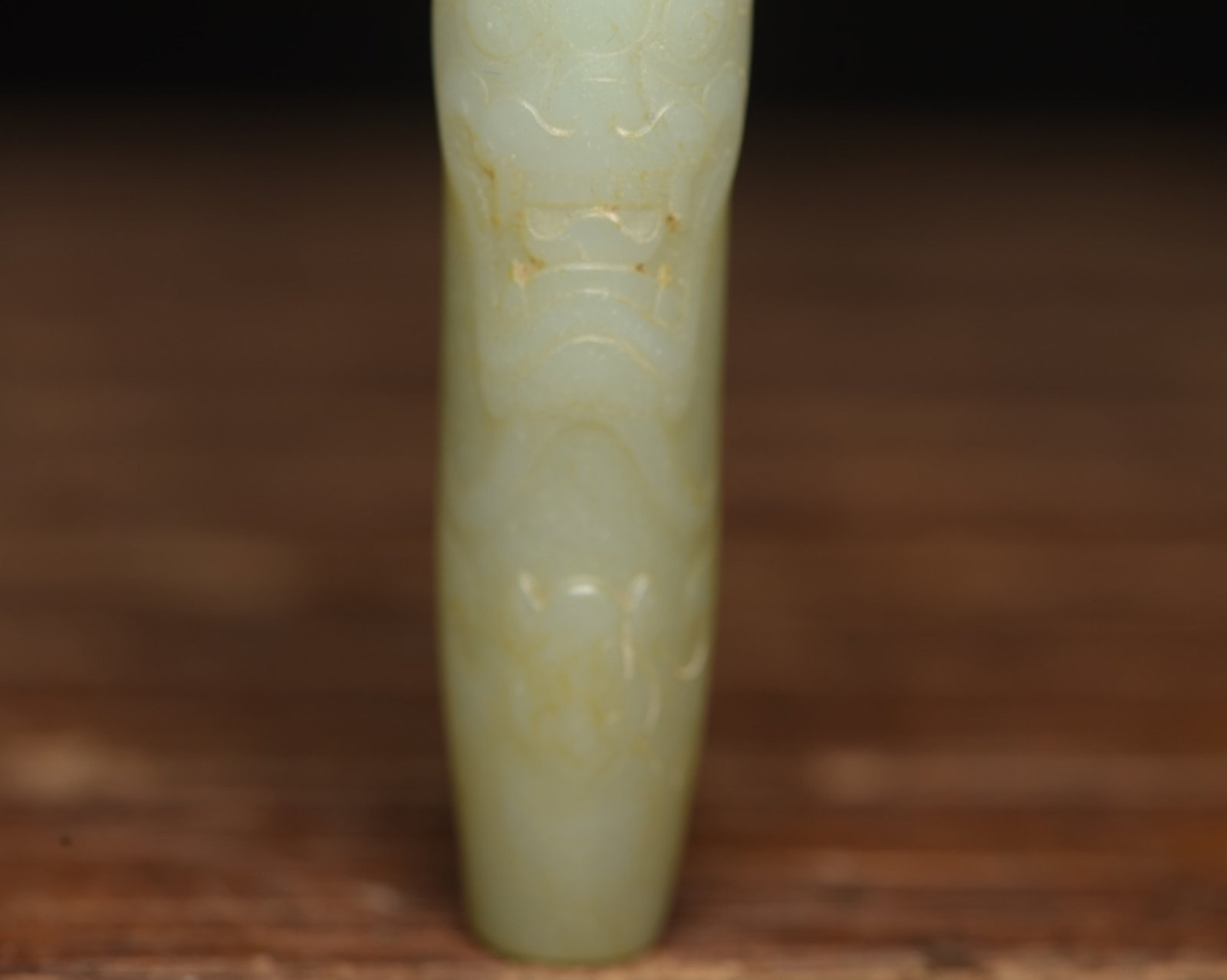 An Exquisite White Jade Beast-Face Pattern Pendant - 9