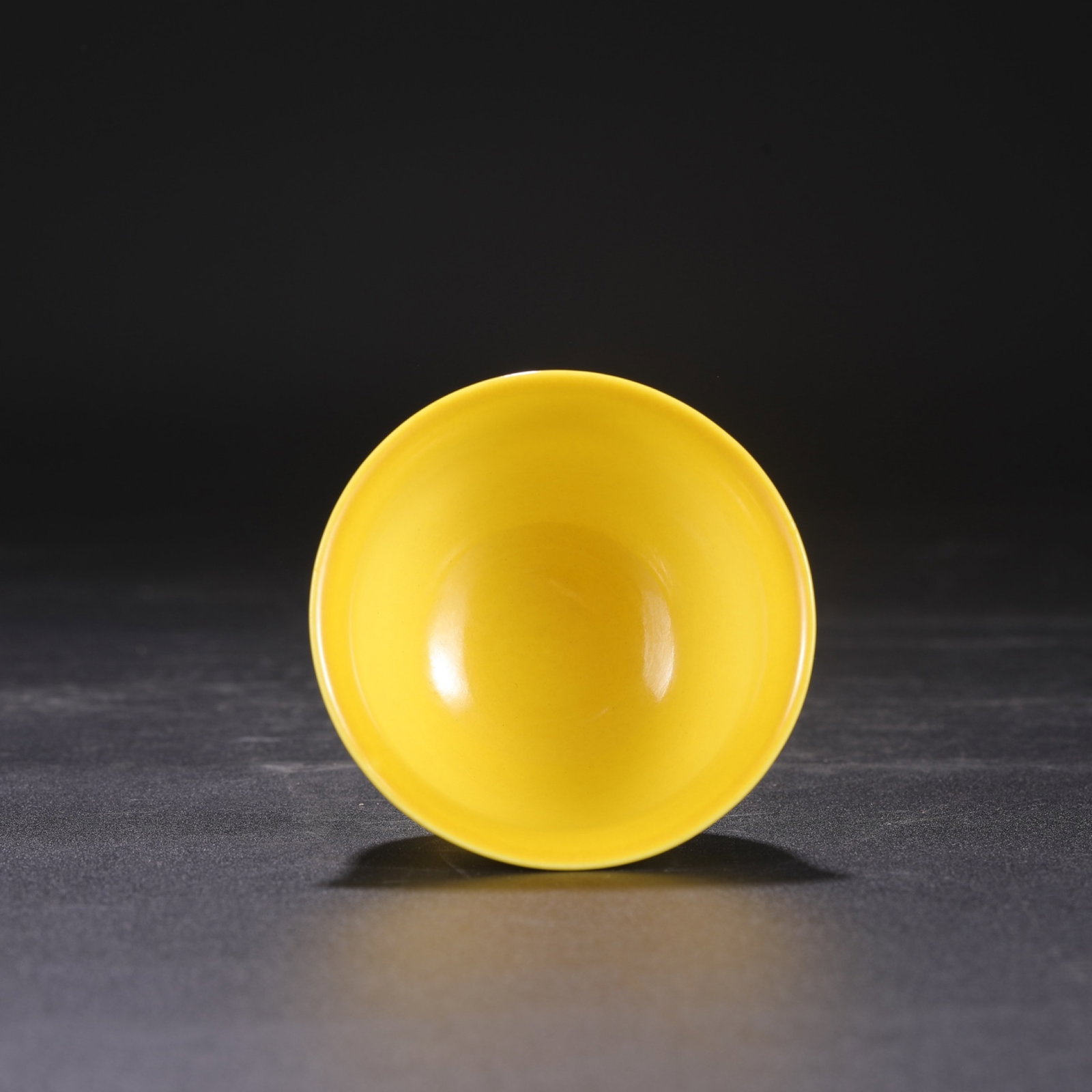 An Exquisite Yellow Glazed Stem Cup - 4